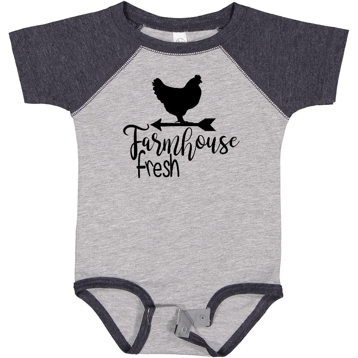 Inktastic Farmhouse Fresh Chicken Baby Bodysuit - Soft Cotton Cute Animal Onesie for Newborns & Infants - Perfect for Playtime, Photo Shoots & Family Gatherings