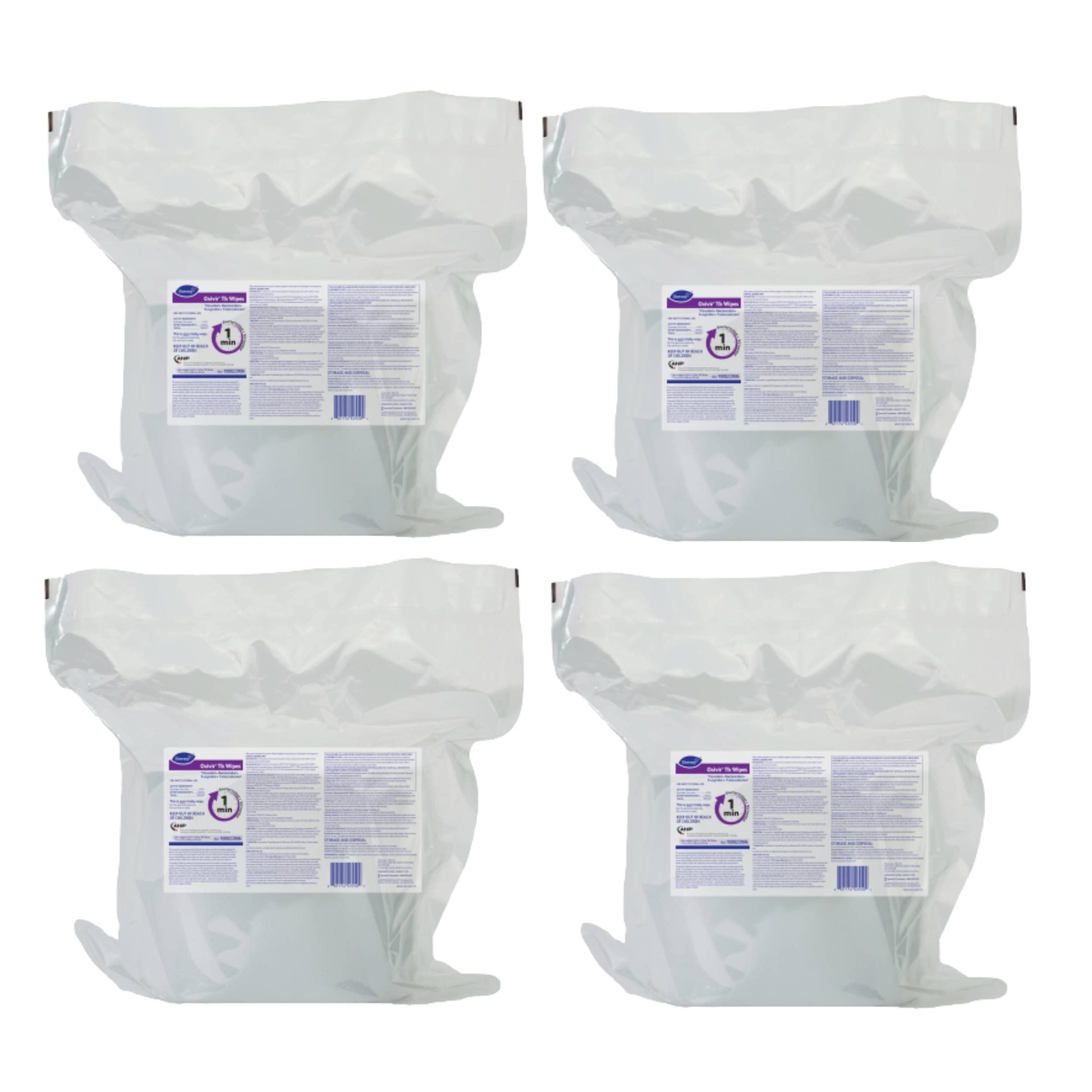 Diversey Oxivir Tb 100823906 Disinfectant Wipes | Accelerated Hydrogen Peroxide Cleaning Wipes | Extra Large Sheets (160 Wipes per Refill) | Pack of 4 Refills | Ideal for Hospitals, Schools & Office Sanitization