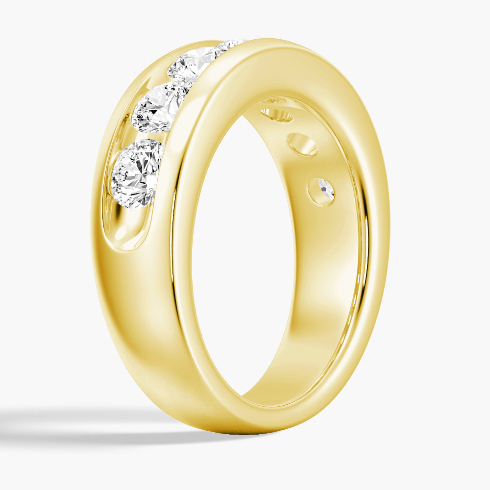 8mm Channel Set Moissanite Men's Wedding Band - Durable & Hypoallergenic Tungsten Ring for Grooms, Engagement & Anniversary Gifts - Perfect for Everyday Wear & Special Occasions