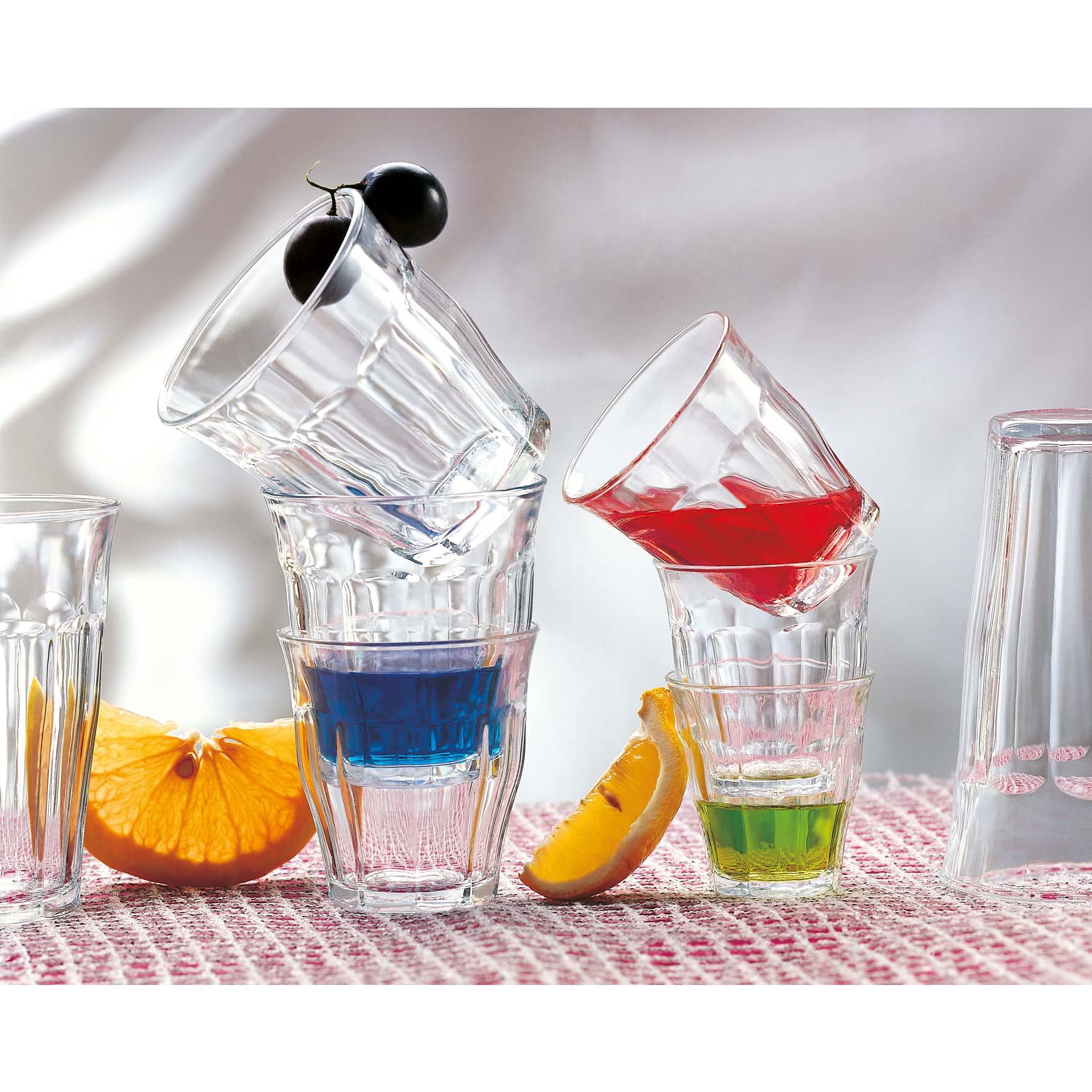 Duralex Picardie 8.5 oz (220 ml) Drinking Glasses - Set of 6 Unbreakable Tempered Glass Cups for Coffee, Juice & Water - Perfect for Home, Restaurant & Office Use