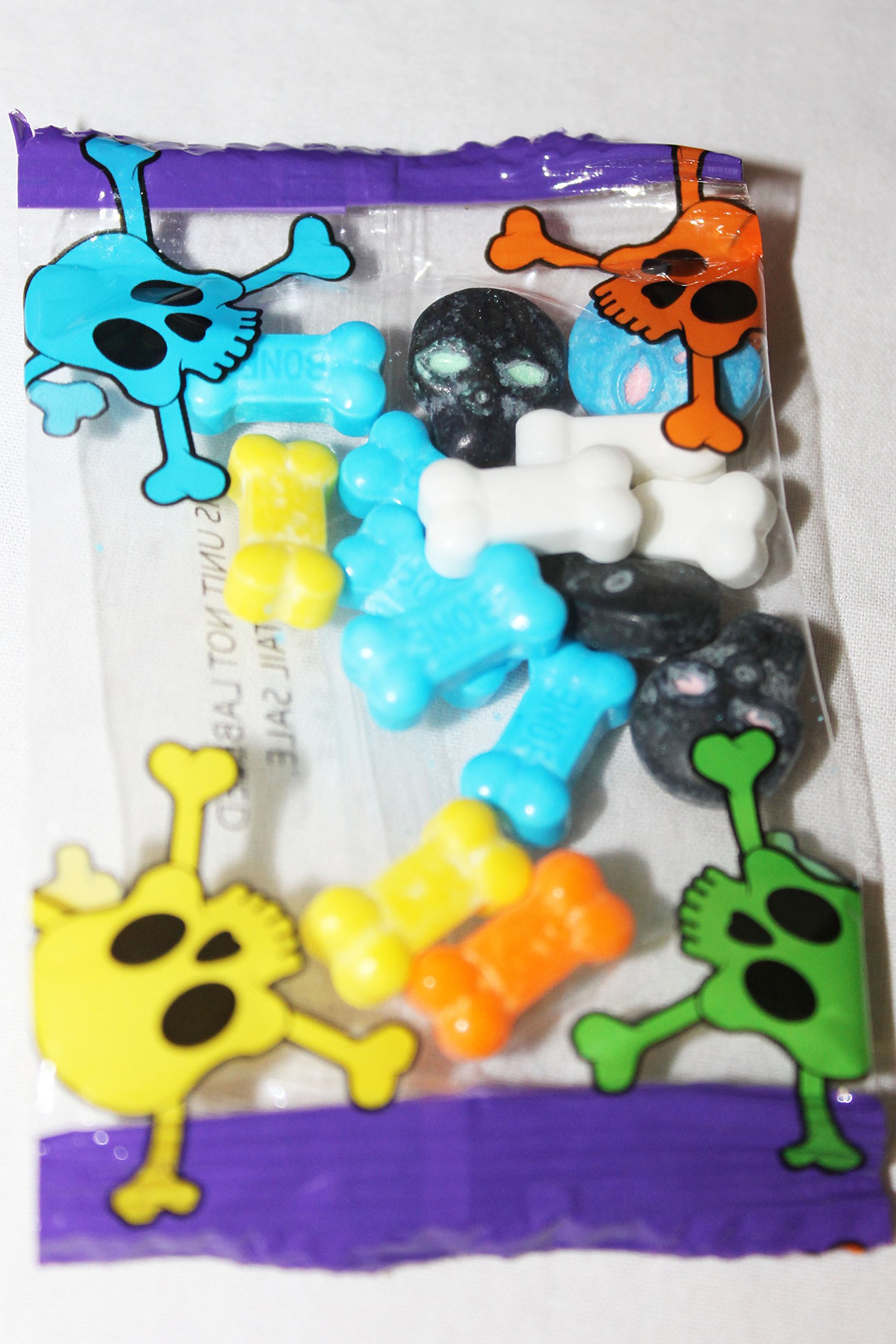 Halloween Spiderweb Candy Basket with Bubblegum Eyeballs, Skull & Bone Sweets - 3 Piece Party Treat Bundle for Trick or Treat, Haunted House Decor & Spooky Gift Giving