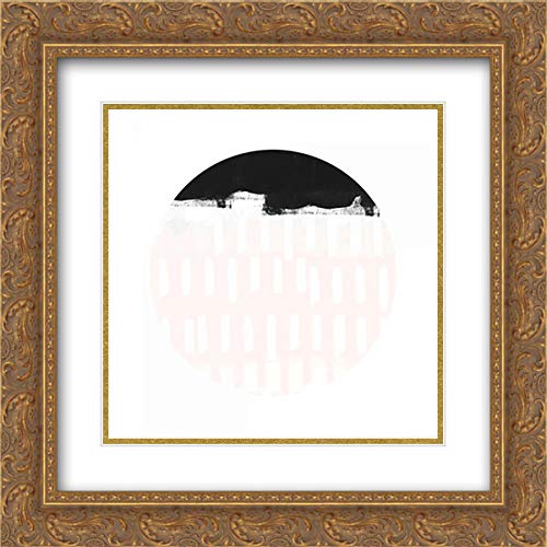 15x15 Gold Ornate Framed Double Matted Museum Art Print - Black and Blush IV by Linda Woods | Elegant Wall Decor for Living Room, Bedroom & Office