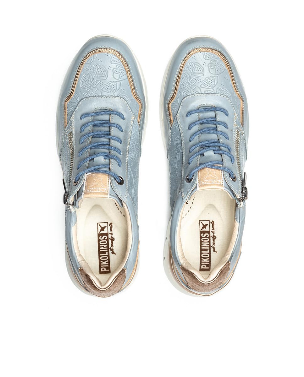 PIKOLINOS Women's Leather Sneakers - Cantabria Style Comfortable Walking Shoes for Casual Outfits & Travel