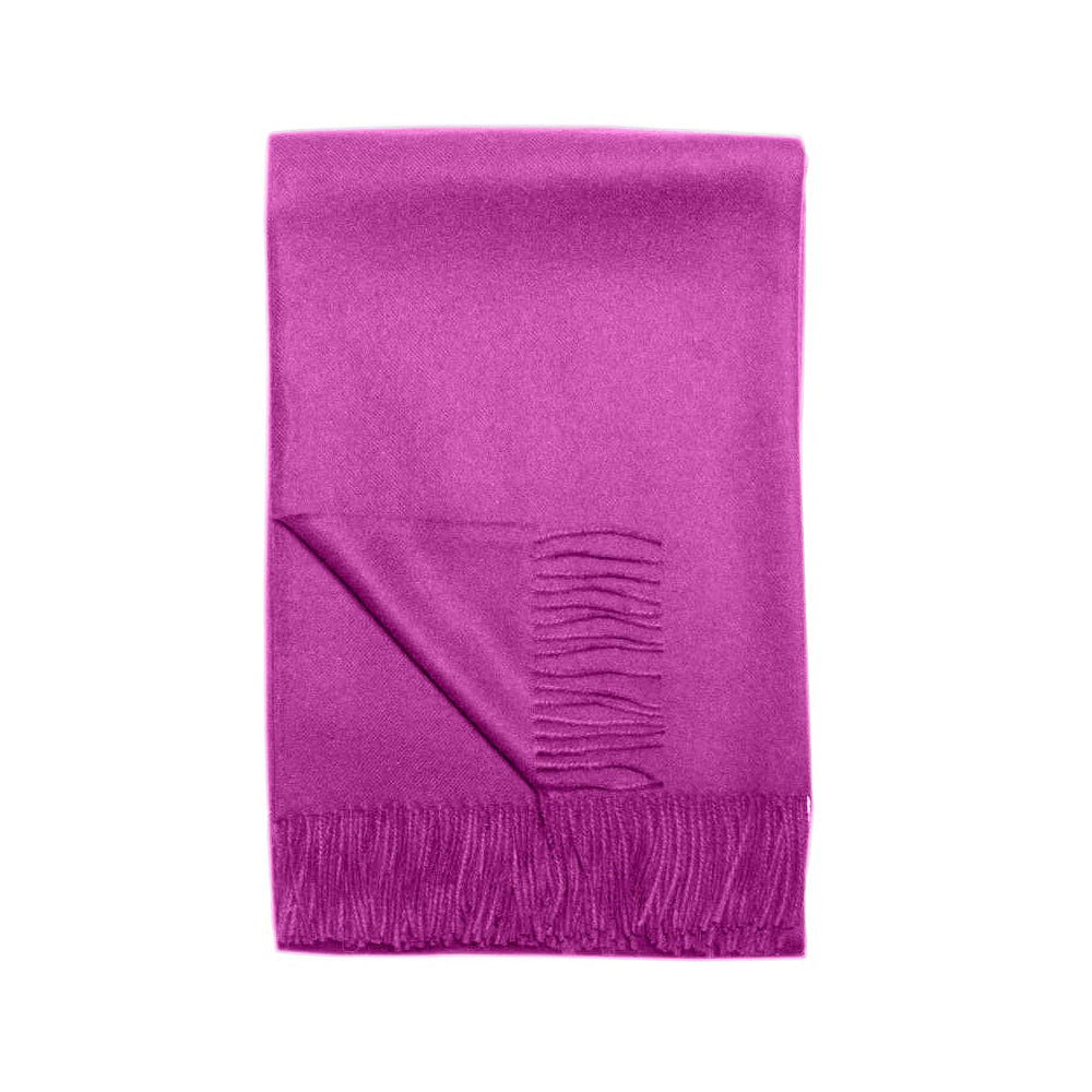 Luxury Paris Baby Alpaca Throw Blanket - Soft Fuchsia Pink Alpaca Wool Blanket for Sofa, Bed & Nursery | Cozy Winter Home Decor Gift