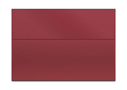 Curious Metallic A7 Envelopes - Red Lacquer Finish - Pack of 50 - Perfect for Wedding Invitations, Greeting Cards & Special Occasions