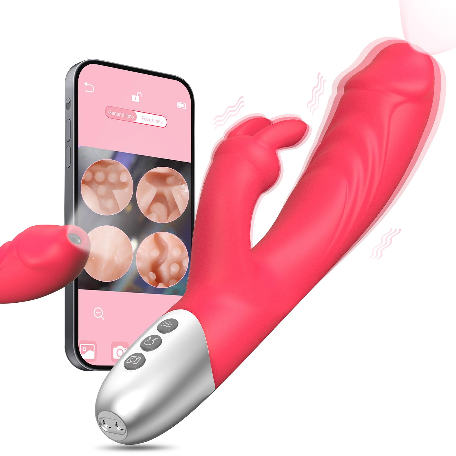 **Wireless WiFi Vibrator with HD Camera - 6 Vibration Modes for Women, Clitoral & Nipple Stimulation, Adult Sex Toy for Couples & Solo Play - Perfect for Long-Distance Pleasure & Body Exploration**