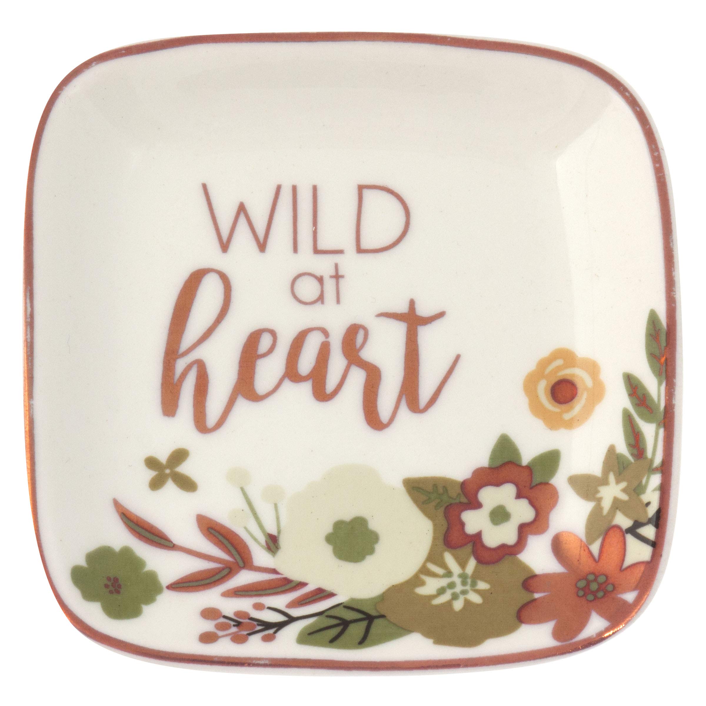 Karma Gifts - Elegant Wild Small Square Trinket Tray for Jewelry, Keys & Coins | Perfect for Home Decor, Vanity Organizer & Gift Giving