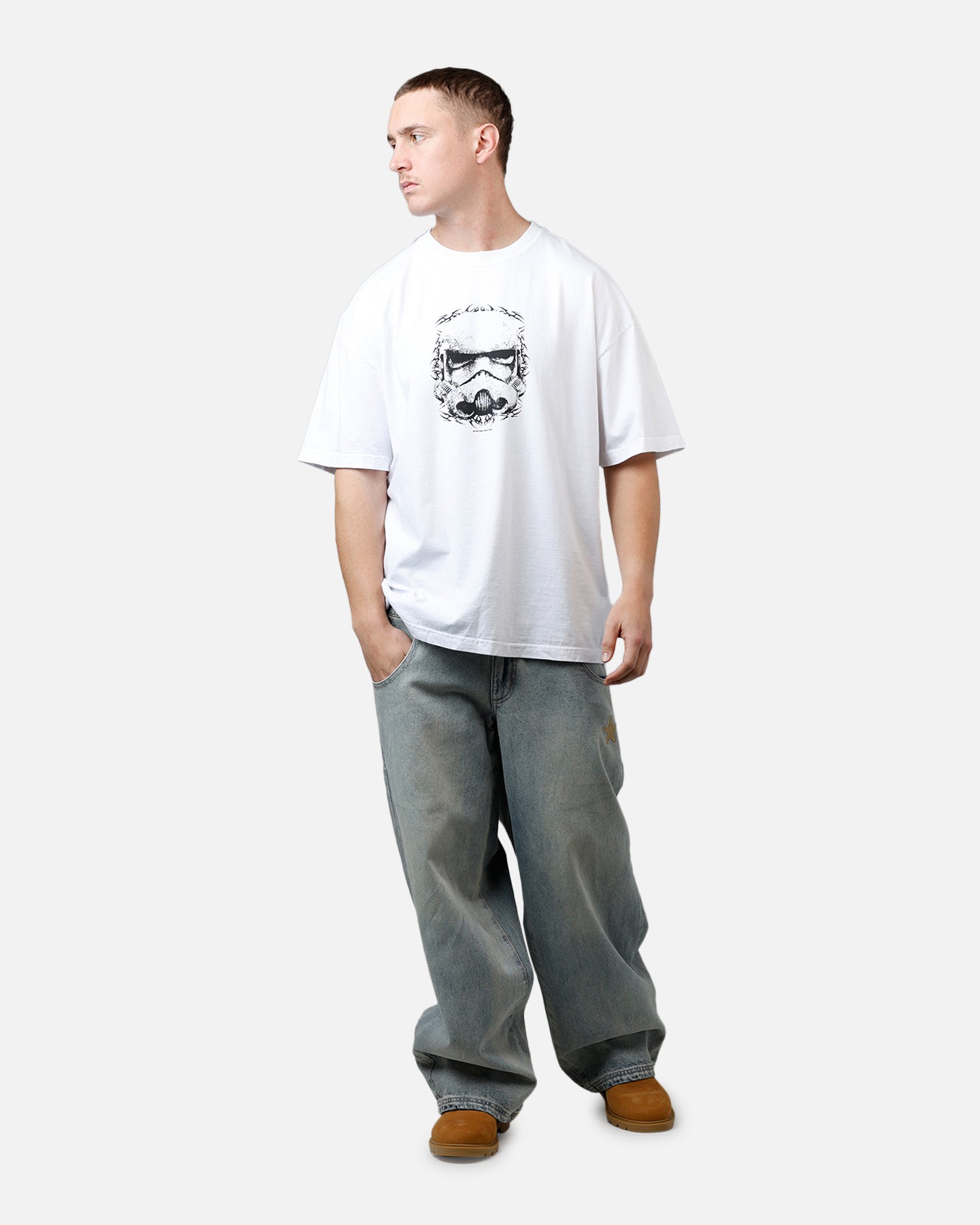 73 Studio Star Wars Join The Empire Vintage T-Shirt - White Cotton Graphic Tee for Men & Women | Perfect for Cosplay, Conventions & Star Wars Fans