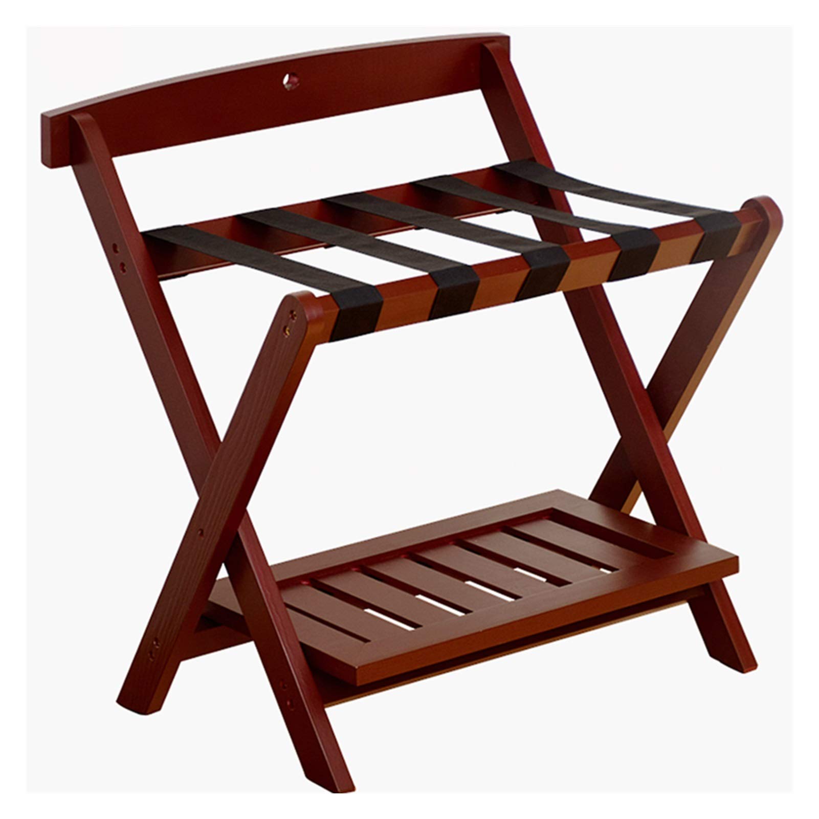 Premium Solid Wood Floor-to-Ceiling Foldable Luggage Rack - Space Saving Mahogany Clothes & Suitcase Organizer (60x50x65cm) for Bedroom, Hotel & Apartment Storage Solutions | Ideal for Small Spaces & Travel Gear Organization