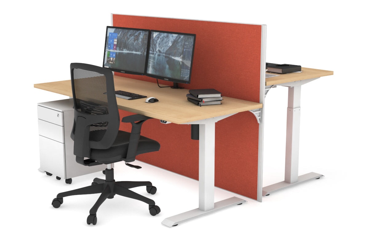 Adjustable Height 2-Person Workbench [1400L x 700W] - Perfect for Garage, Workshop & Home Office Use