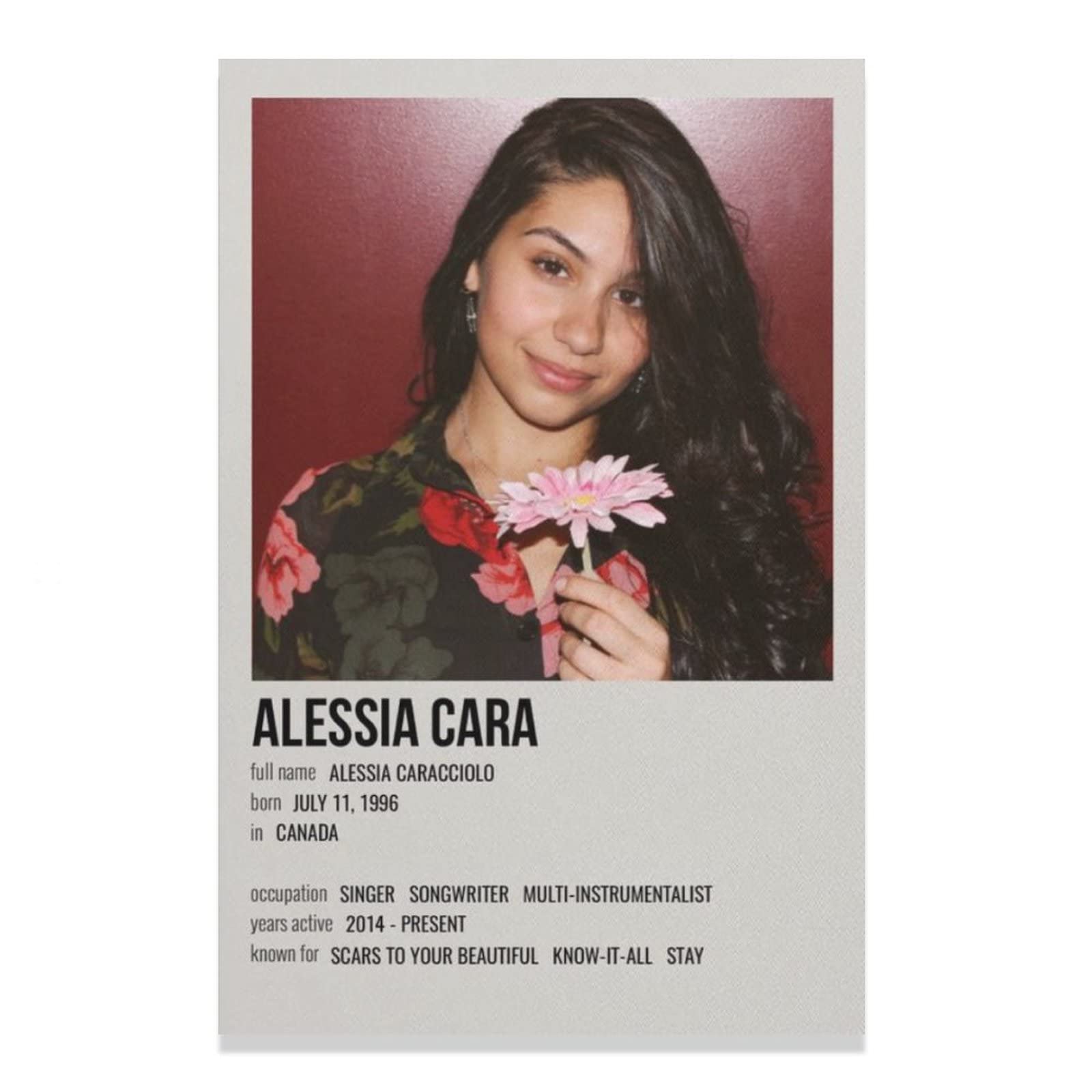 Alessia Cara Canvas Poster - 16x24 Inch (40x60cm) Unframed Wall Art for Bedroom, Office, Living Room Decor - Perfect Gift for Music & Sports Fans - Ideal for Home, Dorm, Studio & Office Decoration
