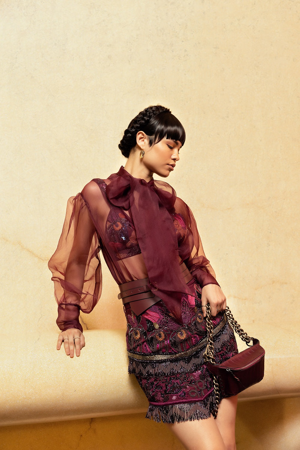 Elegant Wine Bow Tops - Stylish Hair Accessories for Women, Perfect for Weddings, Parties, and Special Occasions