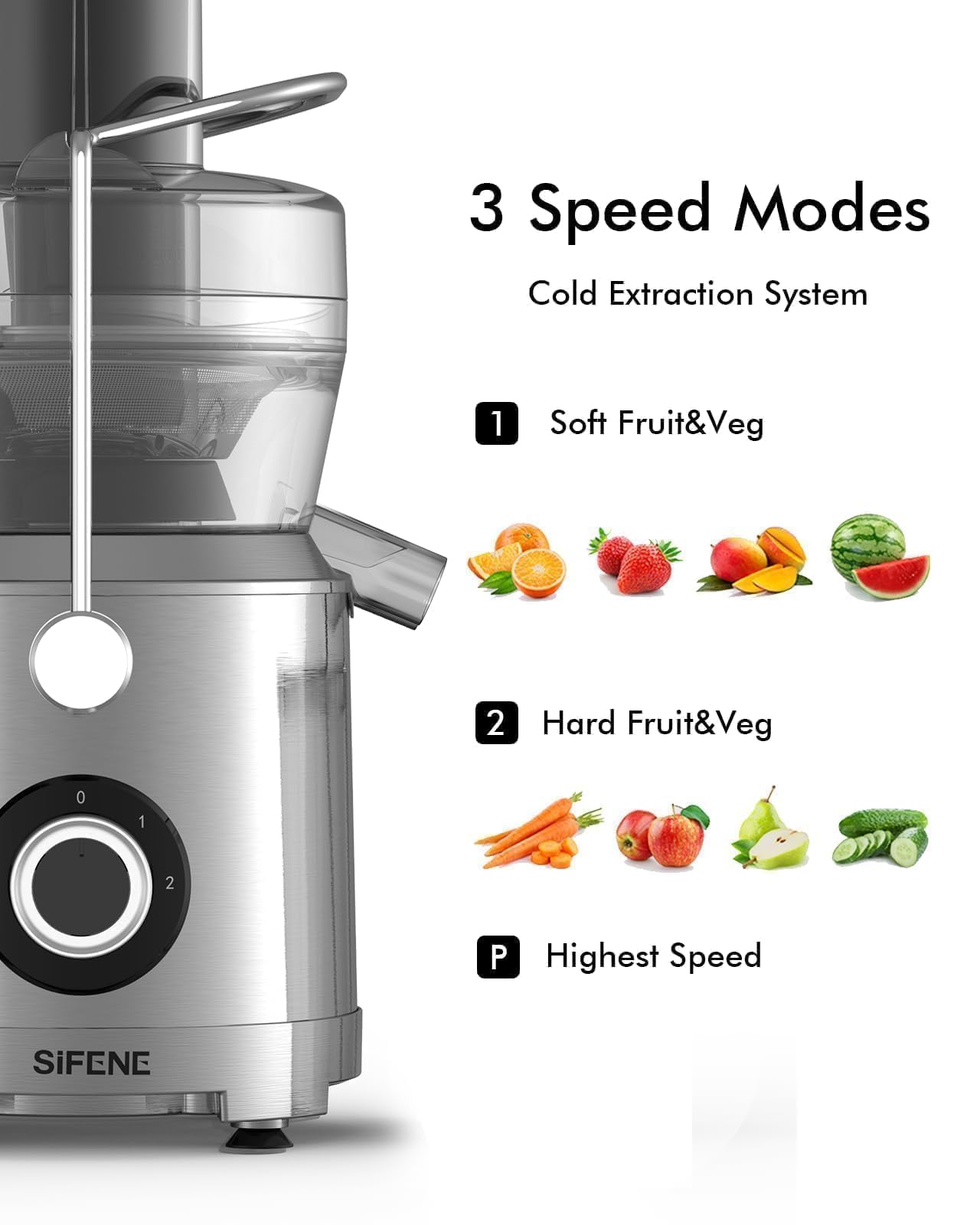 1300W High-Speed Centrifugal Juicer with 3.2