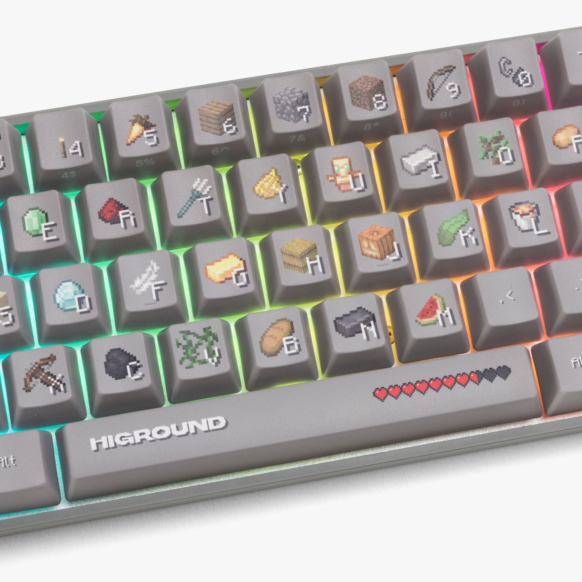 HG x Minecraft Basecamp 65 Mechanical Gaming Keyboard - Custom RGB Backlit, Compact 65% Layout - Perfect for Minecraft Gaming & Streamers