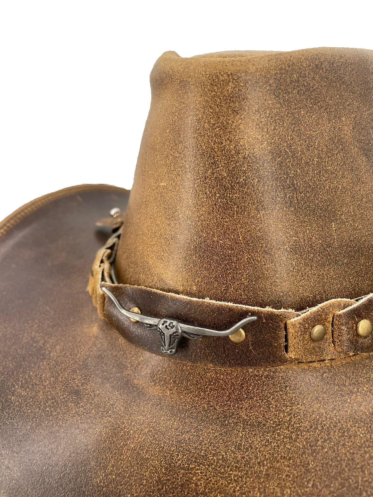 Kakadu Brumby Shapeable Leather Hat for Men & Women - Adjustable Western Cowboy Hat for Outdoor, Rodeo, and Country Fashion