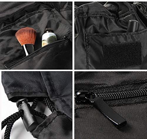Trexee Waterproof Travel Cosmetic Bag with Drawstring - Large Capacity Makeup Pouch for Women | Portable Toiletry Organizer | Perfect for Gym, Vacation & Daily Use