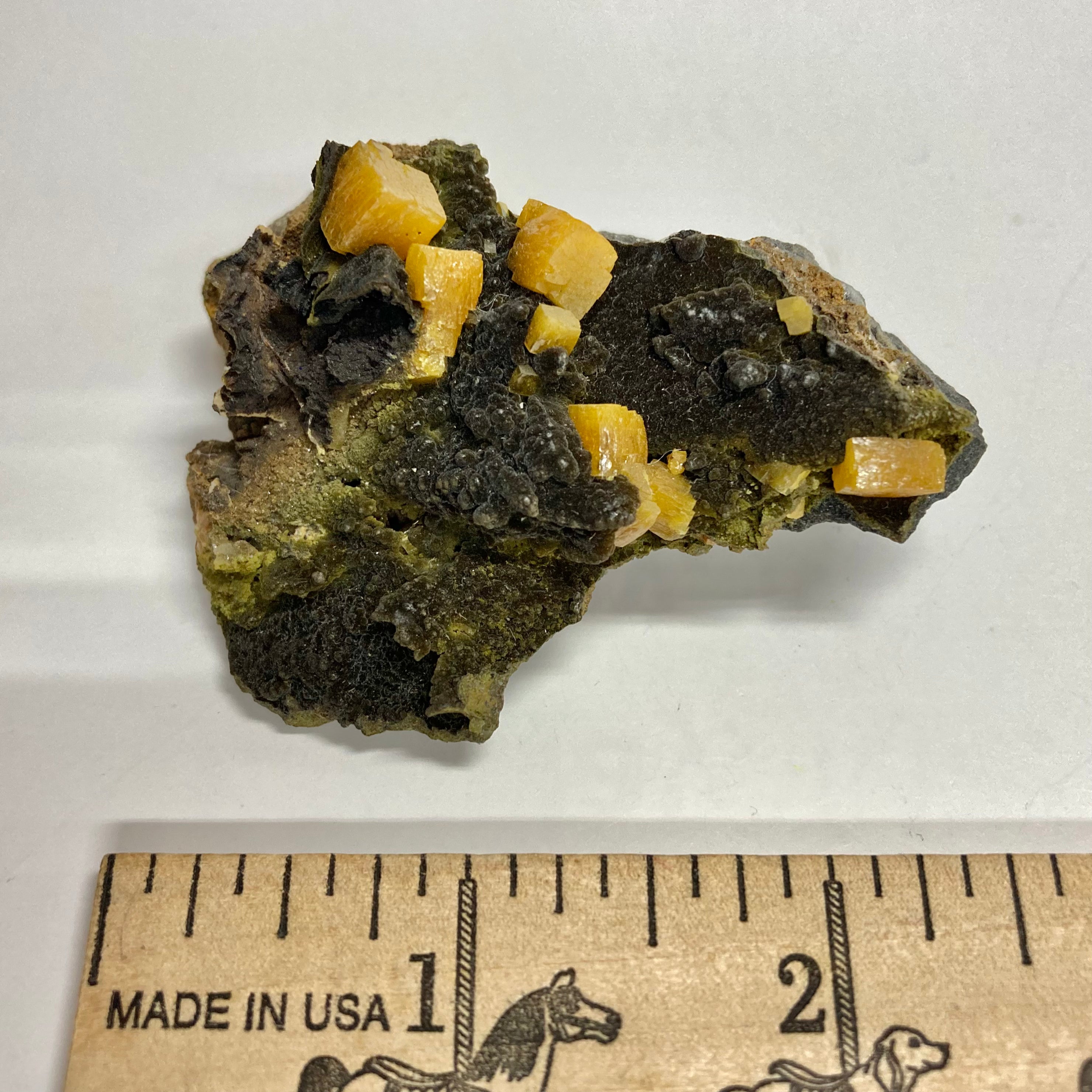 Natural Wulfenite Mimetite Mineral Specimen - Rare Collectible Crystals for Display & Healing | Perfect for Home Decor, Meditation & Crystal Collections