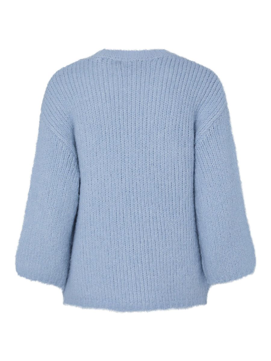 Dalaila Cashmere Knit Jumper - Soft Blue Women's Sweater | Perfect for Winter Layering & Cozy Office Wear