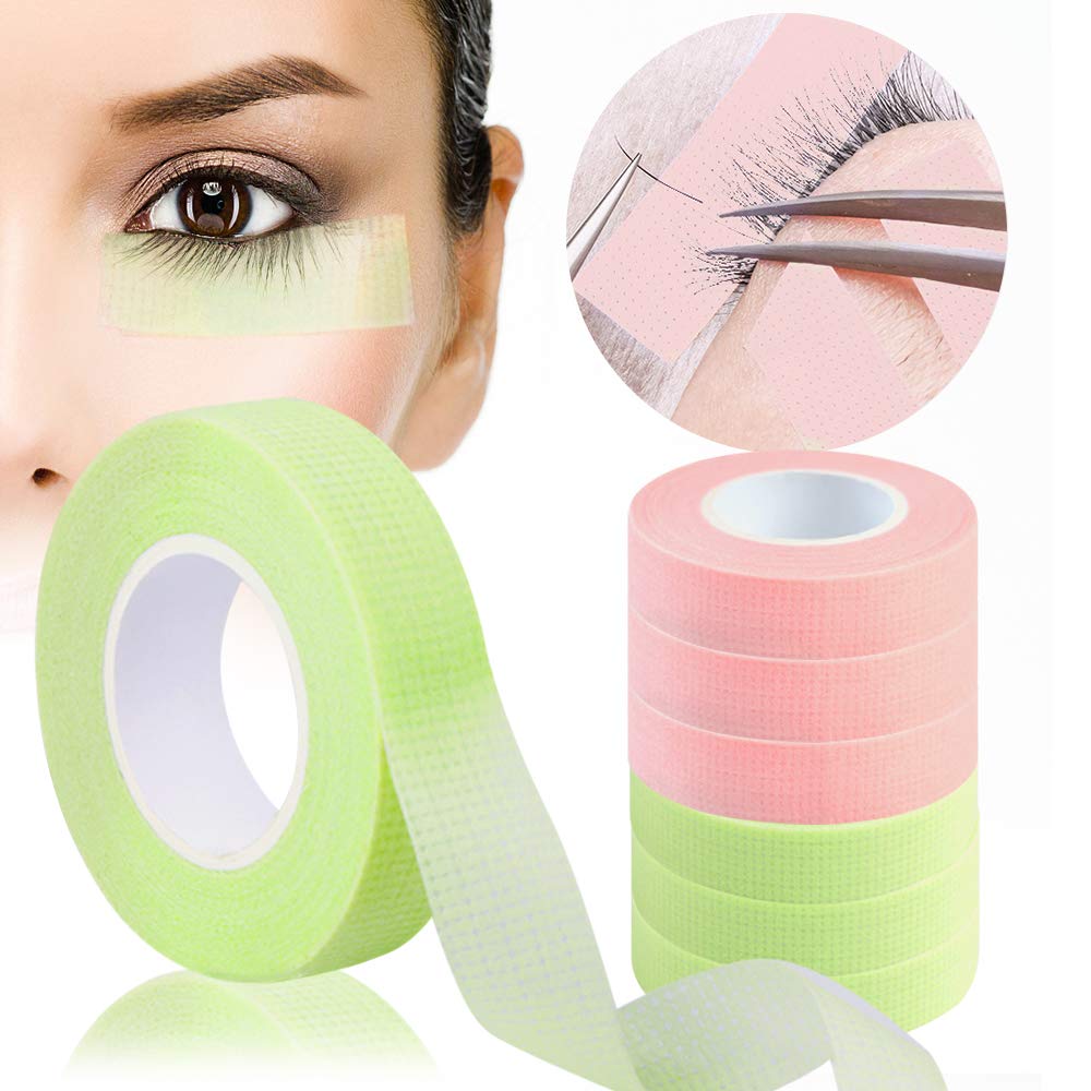 Lorvain Eyelash Extension Tape - 6 Rolls Breathable Micropore Fabric Tape (1/2