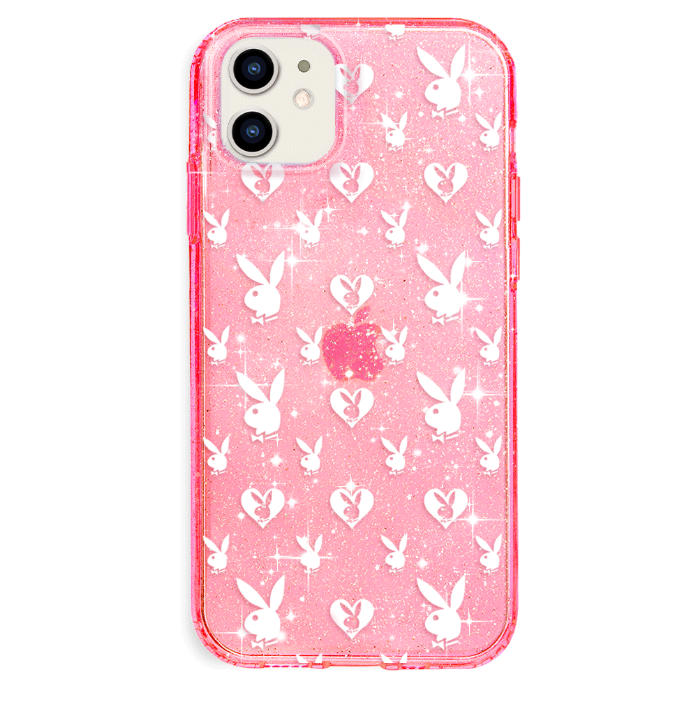 Playboy Pink Bunny Glitter iPhone Case - Cute & Stylish Phone Cover for iPhone 13/14/15 Pro Max - Perfect for Parties, Gifts & Everyday Fashion