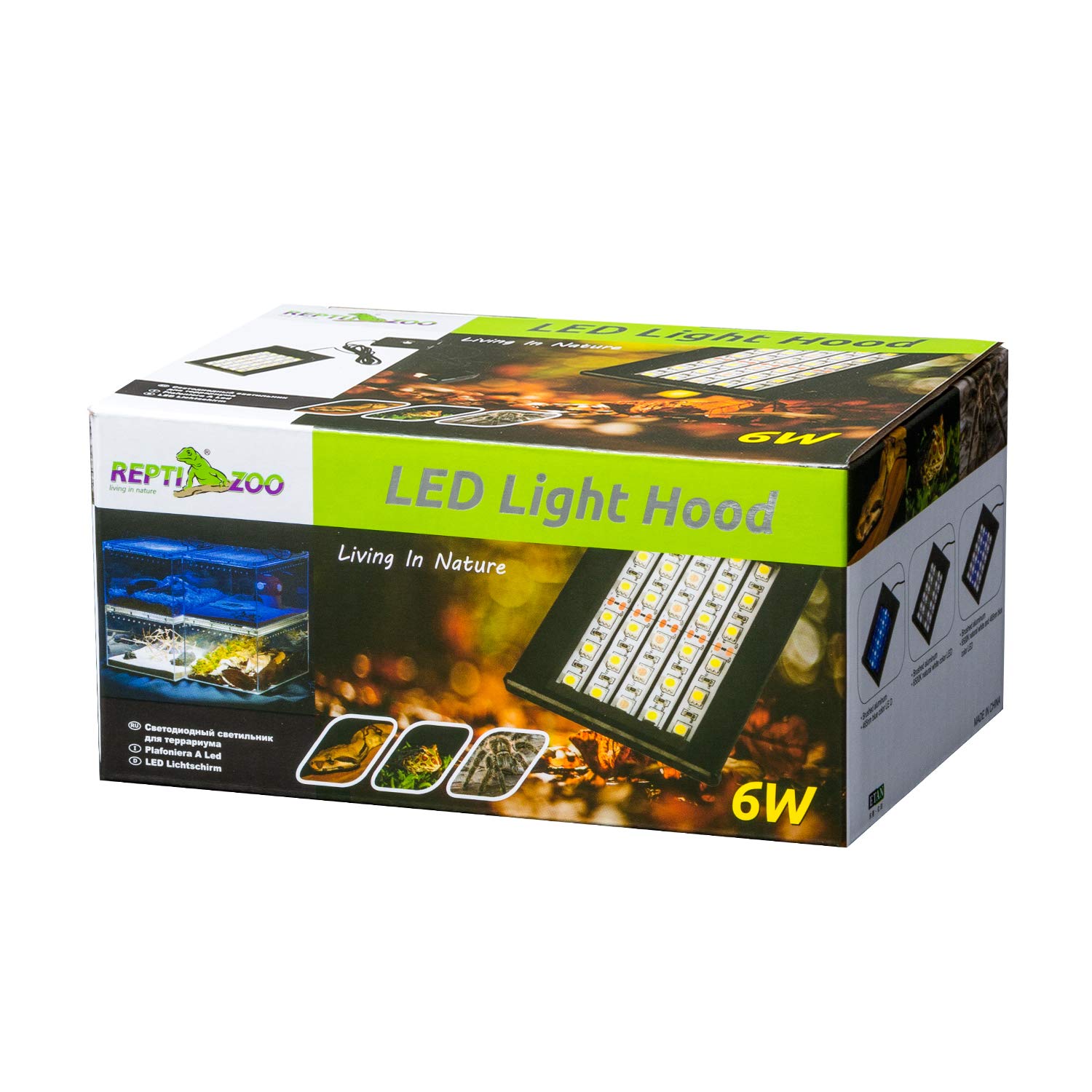 REPTI ZOO Reptile LED Terrarium Light - Day & Night Mode with White & Blue Light for Lizards, Snakes, Geckos - Perfect for Desert & Tropical Habitats