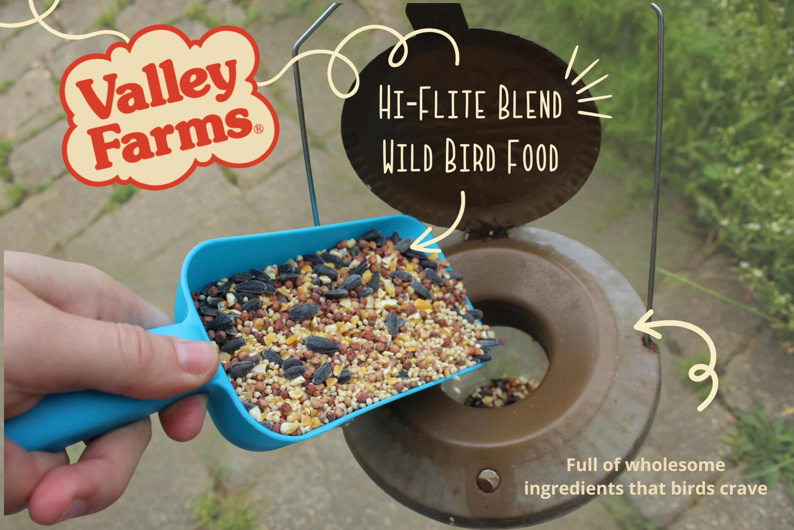 Hi-Flite Premium Wild Bird Food - 20 LB Bag of Nutritious Seed Mix for All Bird Species | Attracts Cardinals, Finches & More | Ideal for Outdoor Bird Feeders & Backyard Bird Watching