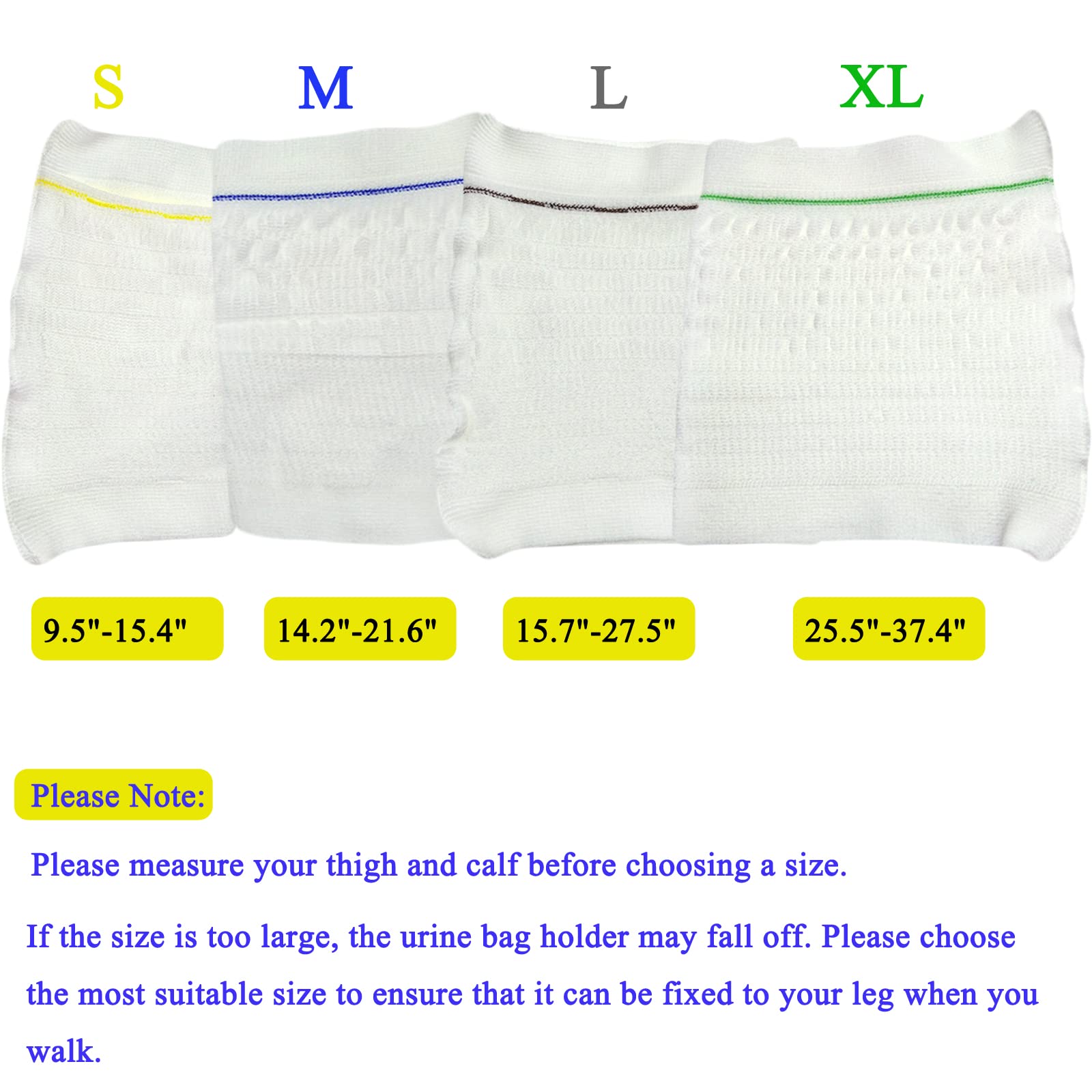 Washable & Reusable Catheter Leg Bag Holder - Pack of 2 Large Urinary Drainage Bag Straps for Secure Comfort | Ideal for Daily Use, Travel & Post-Surgery Care
