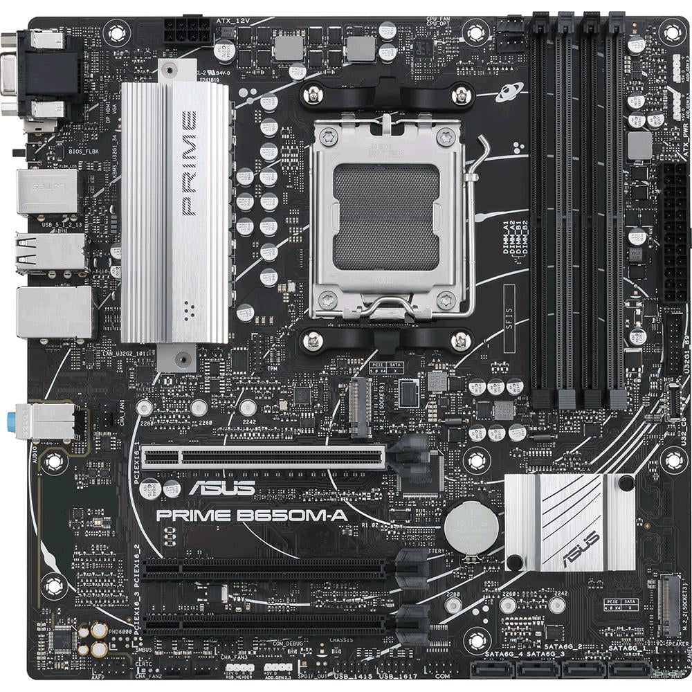 ASUS PRIME B650M-A CSM AMD AM5 Micro-ATX Motherboard - DDR5, PCIe 4.0, WiFi 6, USB 3.2 Gen 2 | Perfect for Gaming PC Builds, Content Creation & Home Office Workstations
