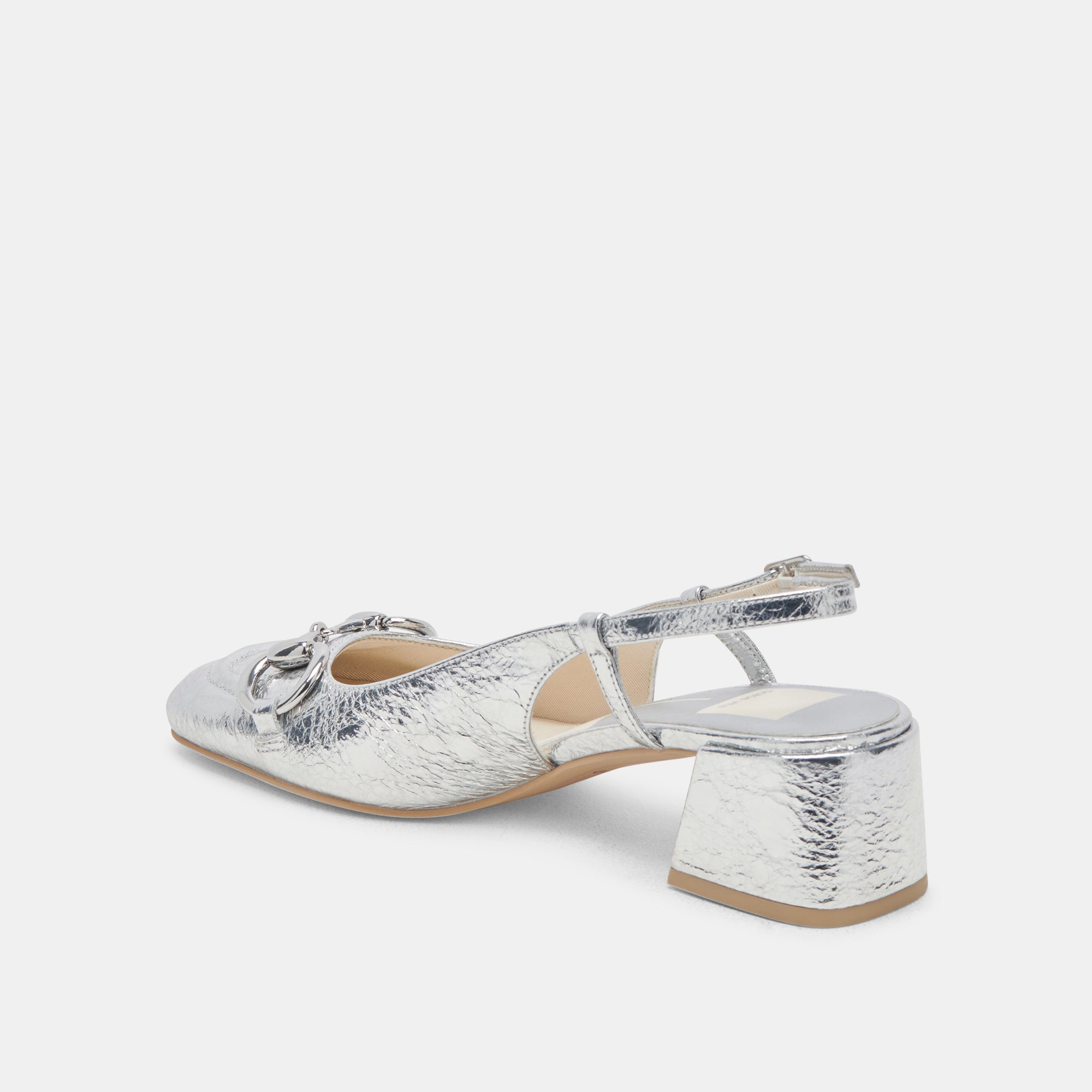 MELLI Women's Silver Distressed Leather Heels - Stylish High Heels for Parties, Weddings & Evening Events