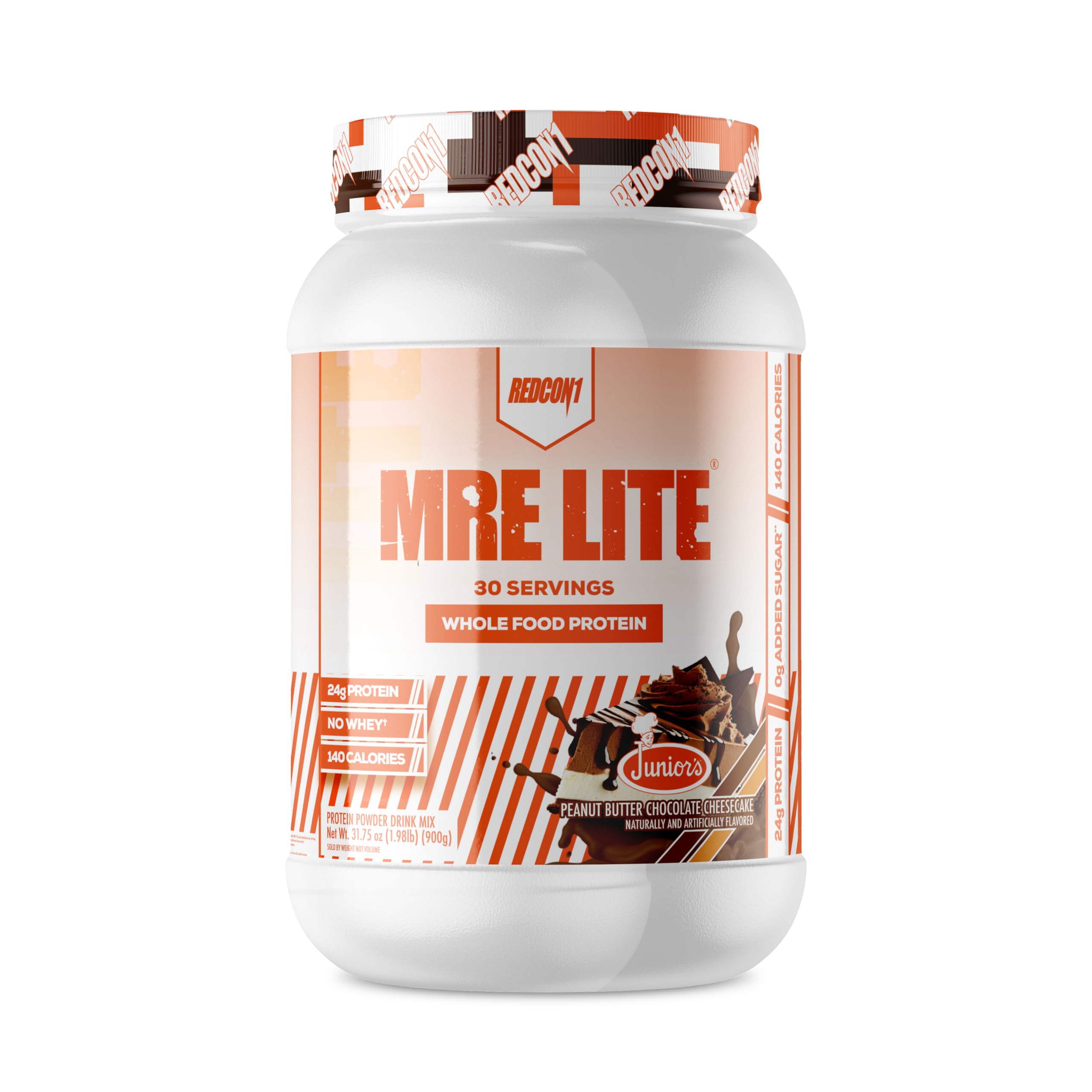 REDCON1 MRE Lite Whole Food Protein Powder for Juniors - Peanut Butter Chocolate Cheesecake Flavor | Low Carb Whey-Free Meal Replacement with Animal Protein Blends & MCT Oils | Easy to Digest (30 Servings) | Perfect for Post-Workout Recovery & Healthy Snacking