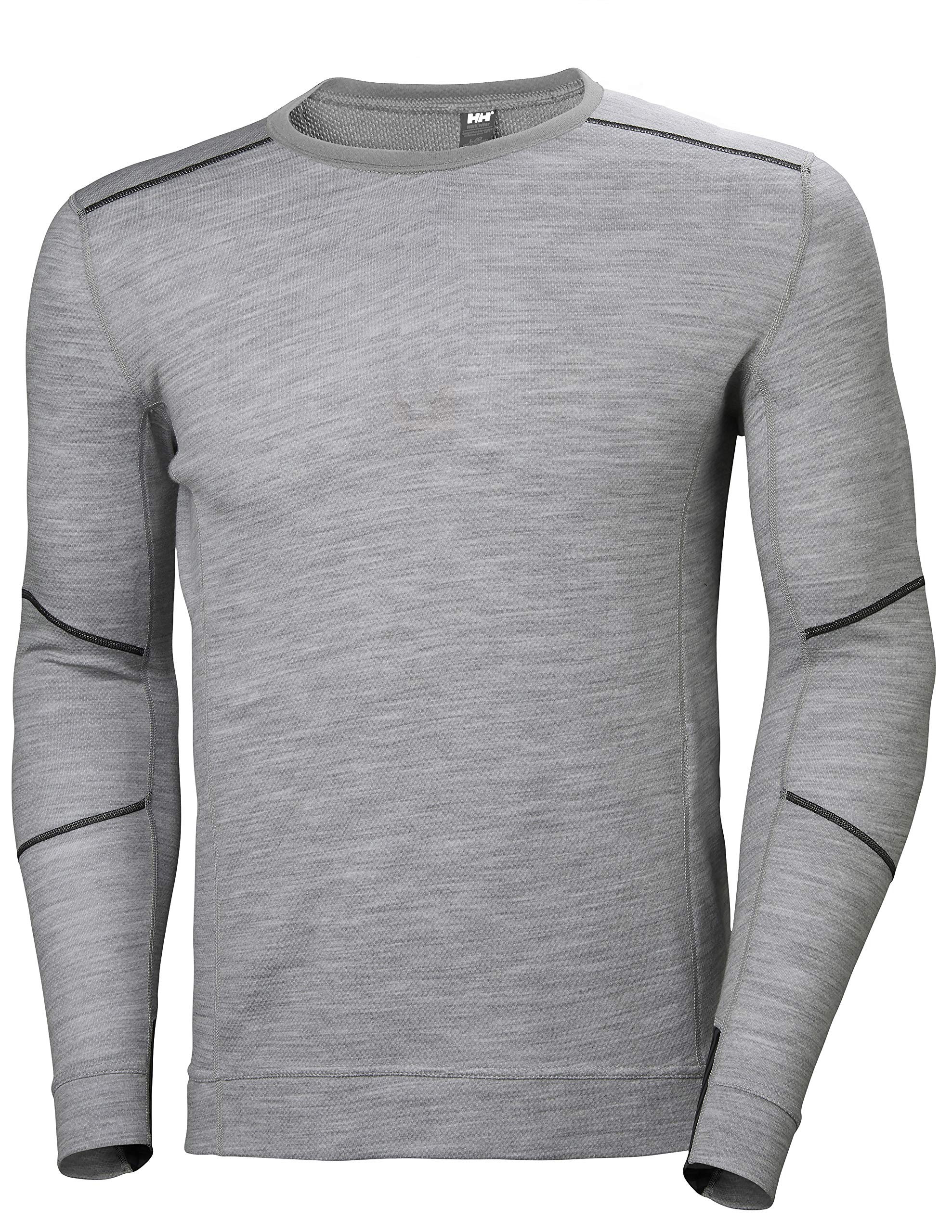 Helly-Hansen Men's Workwear LIFA Merino Crewneck Base Layer - Warm Wool Thermal Shirt for Outdoor Work, Hiking & Winter Sports