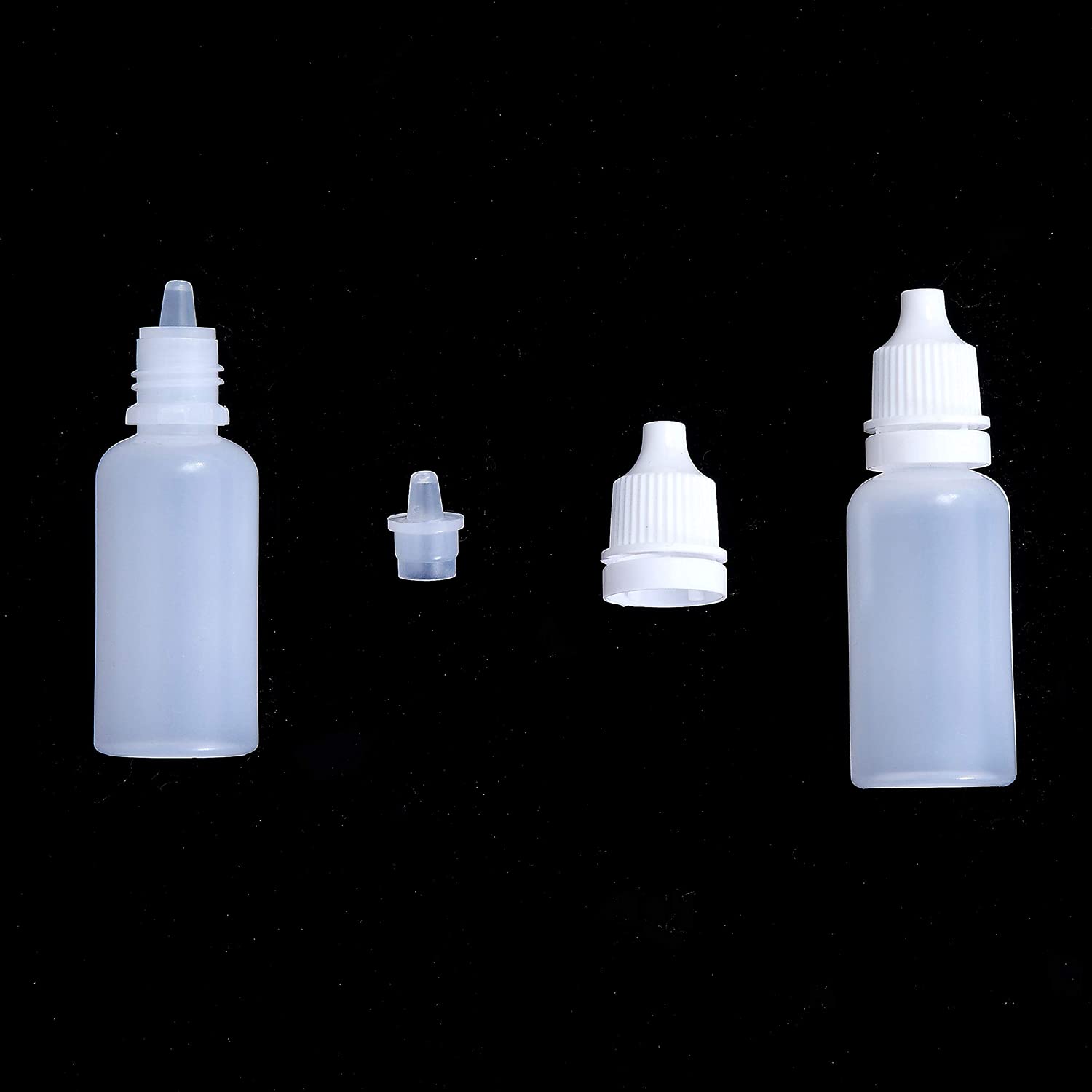 60PCS 15ML Empty Plastic Dropper Bottles with Childproof Cap - LDPE Squeezable Containers for Essential Oils, Solvents, Eye Drops & Saline Solution | Perfect for DIY Beauty, Travel & Medical Use