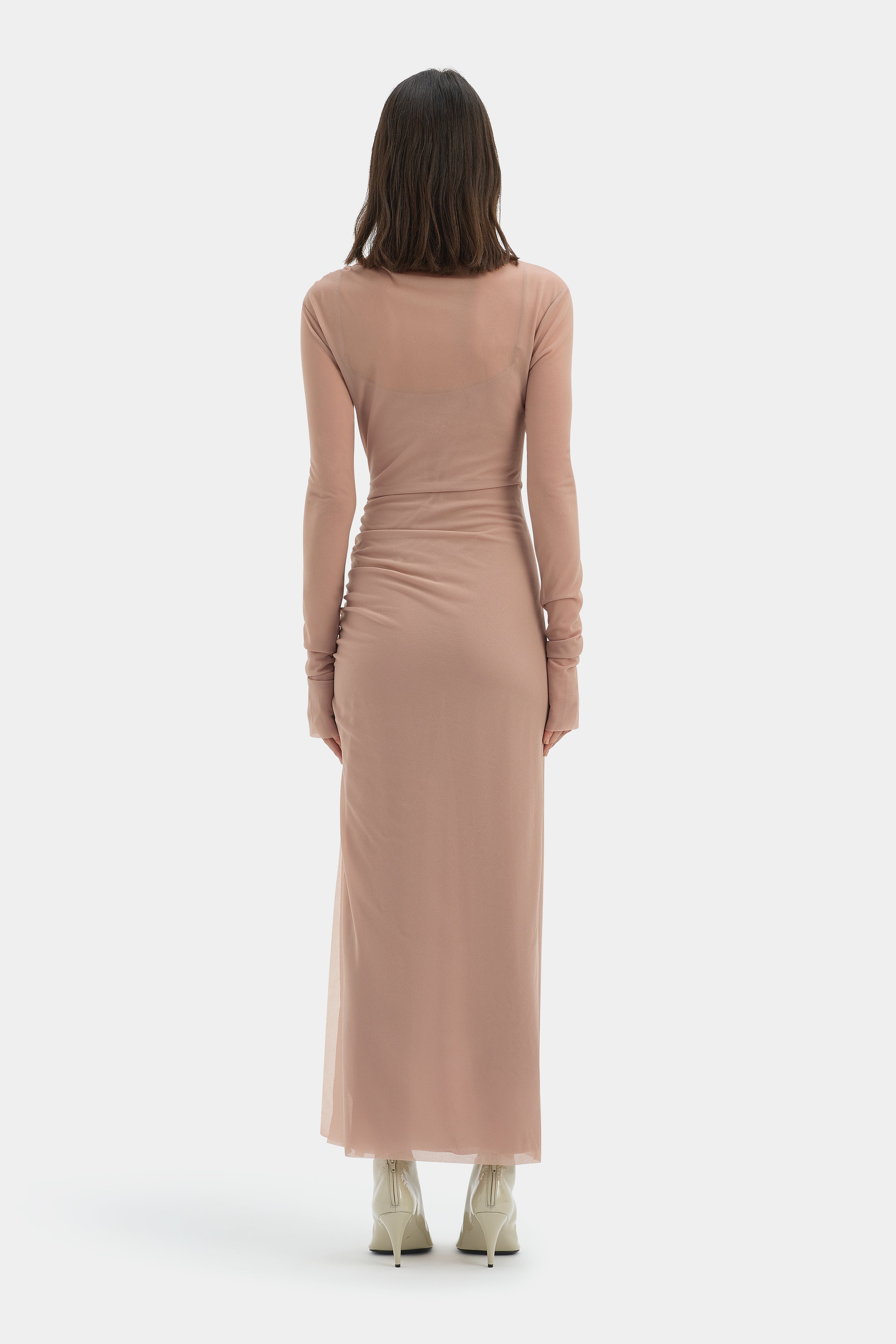 Elegant Ruby Red Draped Gown for Women - Formal Evening Dress for Prom, Wedding & Special Occasions