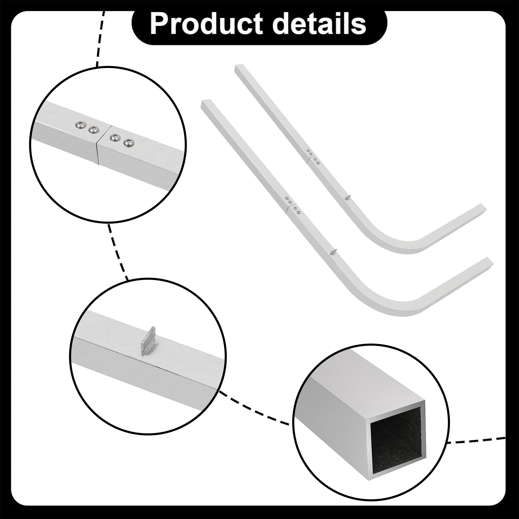 HECASA 2PCS Aluminum Boat Trailer Guide On Poles 1-1/2