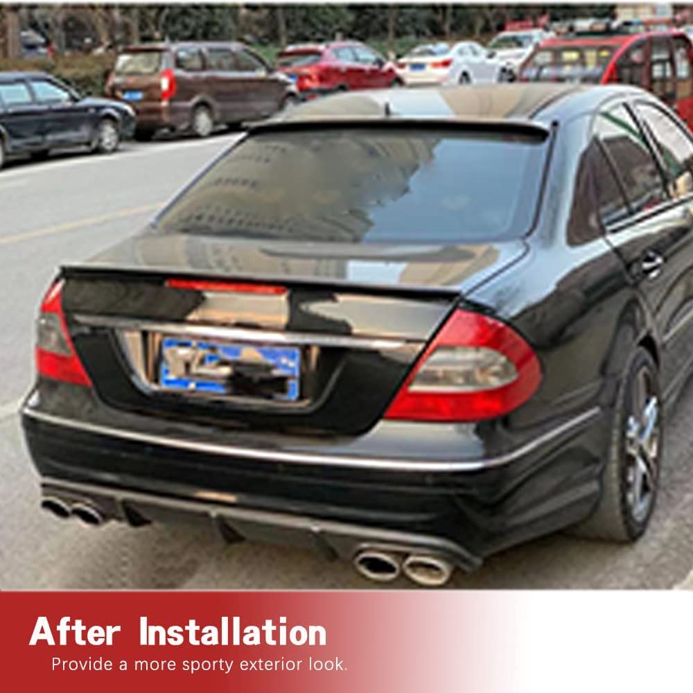 Carbon Fiber Rear Diffuser for Mercedes Benz E-Class W211 E55 AMG (2002-2006) - Custom Body Kit Bumper Cover Protector - High Gloss Black - Enhances Aerodynamics & Sporty Look for Street Racing & Car Shows