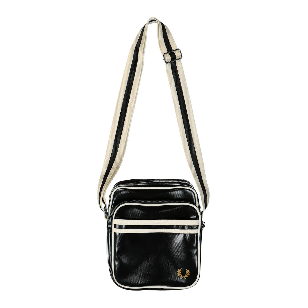 Fred Perry Classic Side Bag for Men & Women - Vintage Canvas Crossbody Bag with Adjustable Strap - Perfect for Travel, Work & Everyday Use