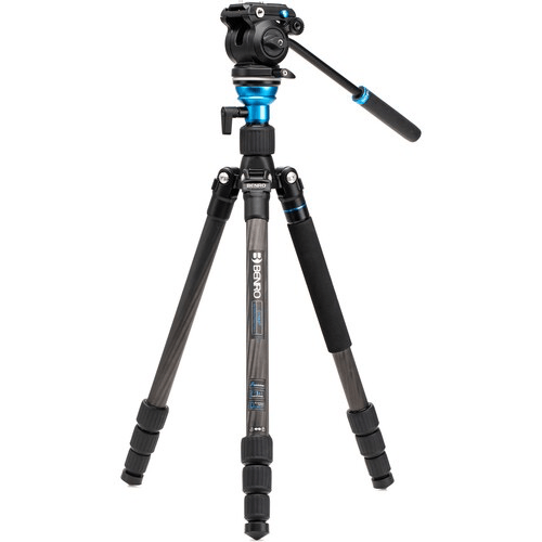 Benro Aero 2 PRO Carbon Fiber Travel Tripod with Twist Locks - Lightweight Video Tripod for DSLR Cameras, Perfect for Travel Photography, Vlogging & Outdoor Shooting