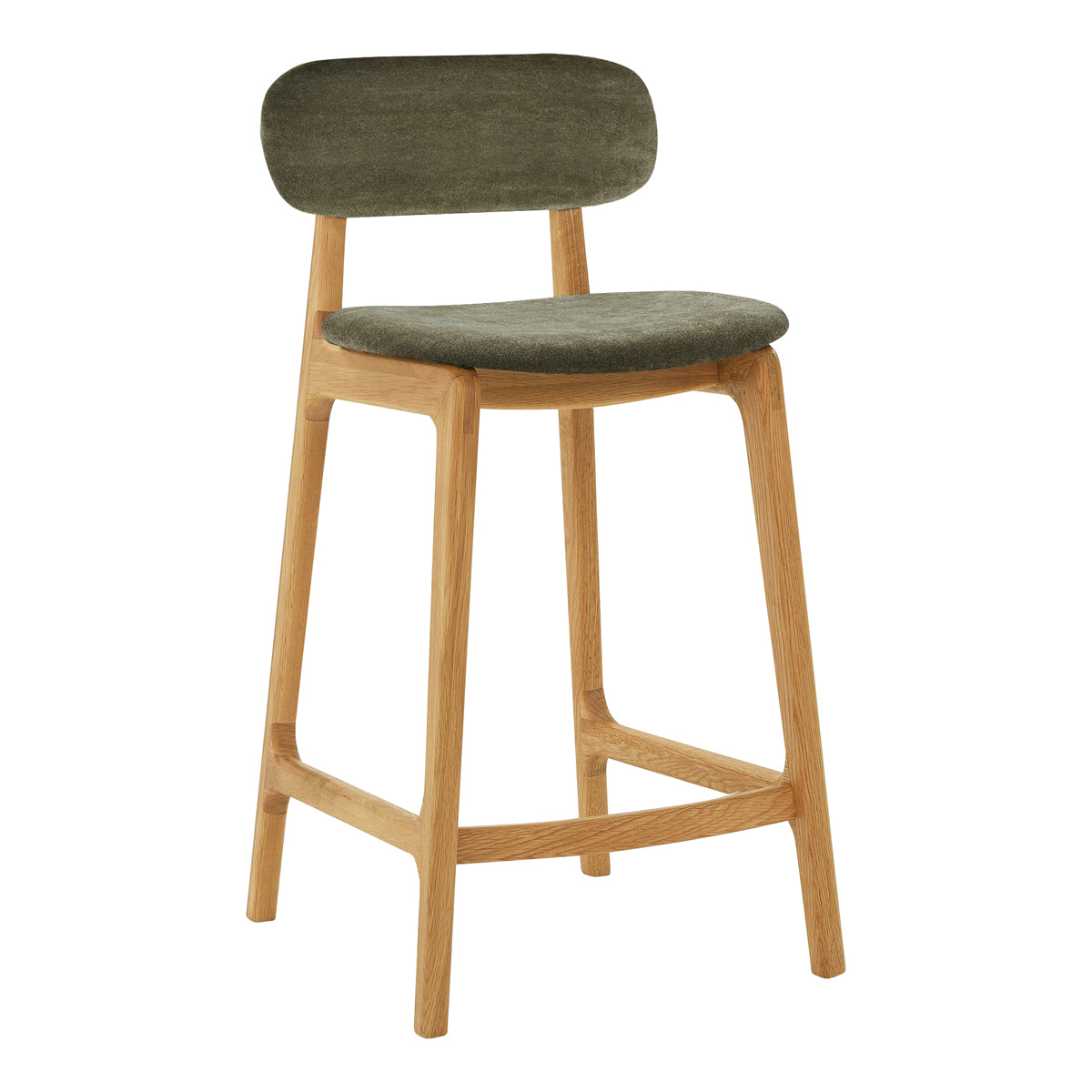 Premium Alaska Fabric Bar Stool - Comfortable & Stylish Counter Height Stool for Kitchen Island, Breakfast Nook, or Home Bar - Durable Upholstered Seat with Metal Base