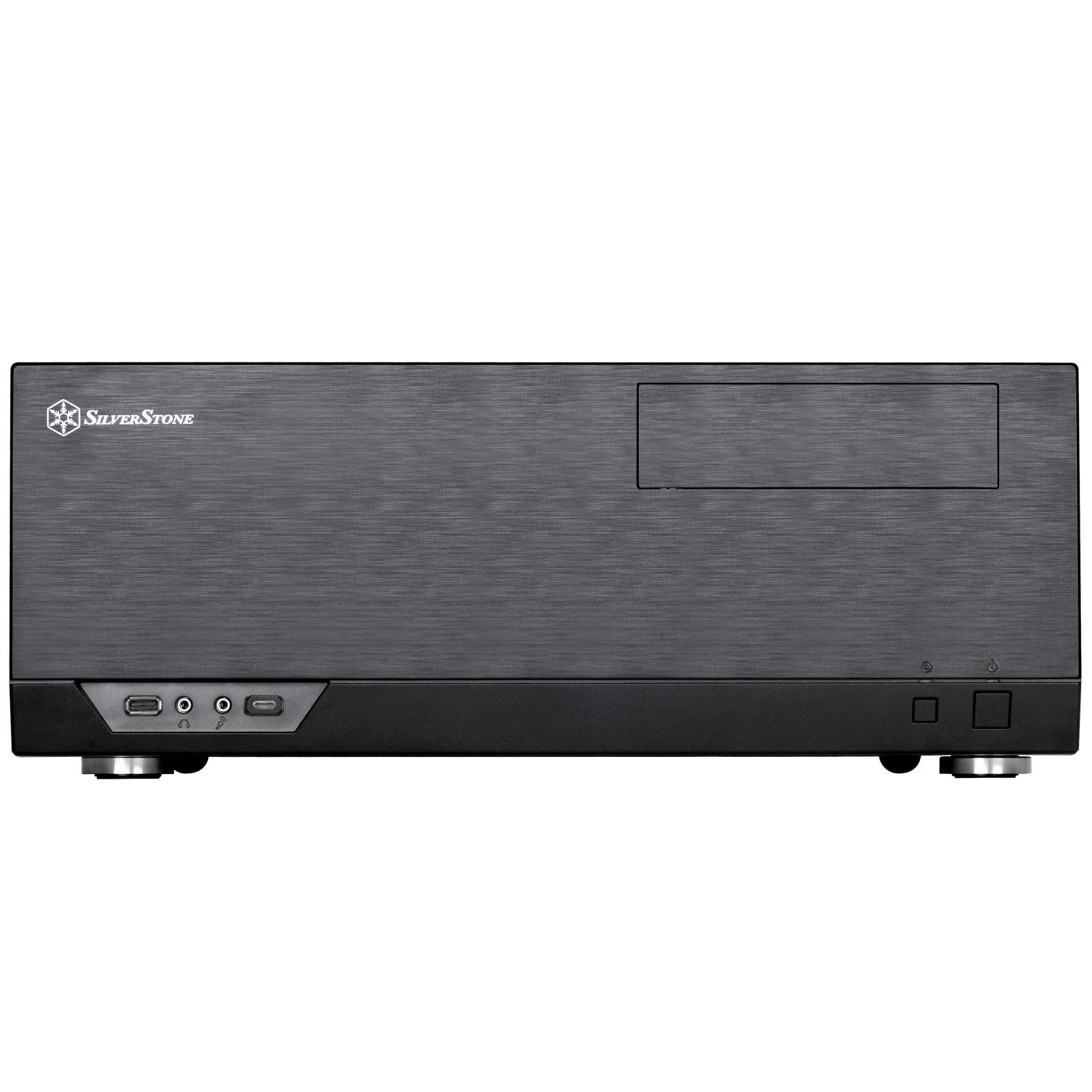 SilverStone Technology HTPC Case - ATX/Micro-ATX Computer Chassis with USB Type-C Port & Aluminum Design (SST-GD09B-C) - Perfect for Home Theater PC Builds & Compact Gaming Systems