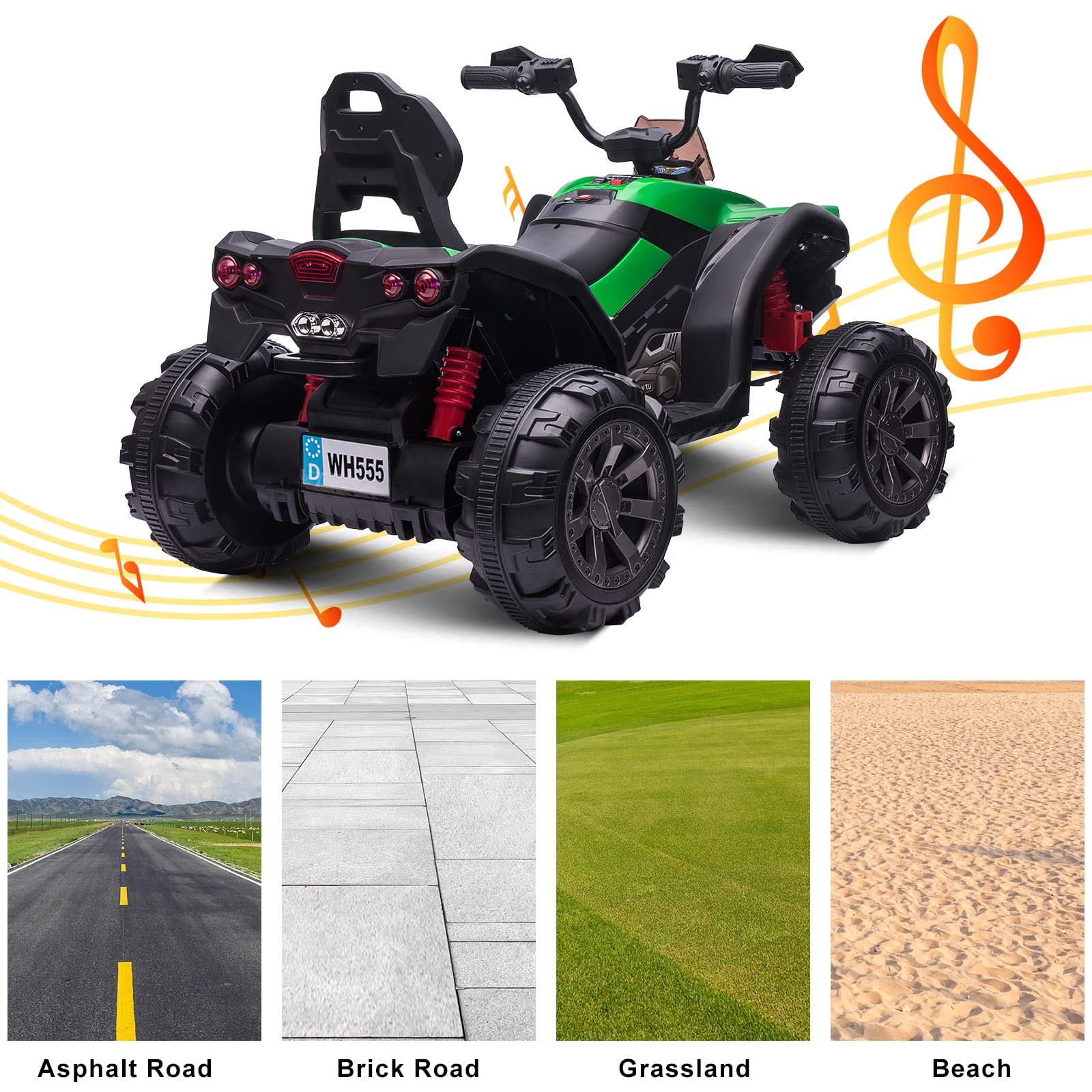 OTTARO 12V Kids Electric ATV Quad Bike - 2 Seater 4 Wheeler Ride-On Toy for Children Ages 3-8 | 17