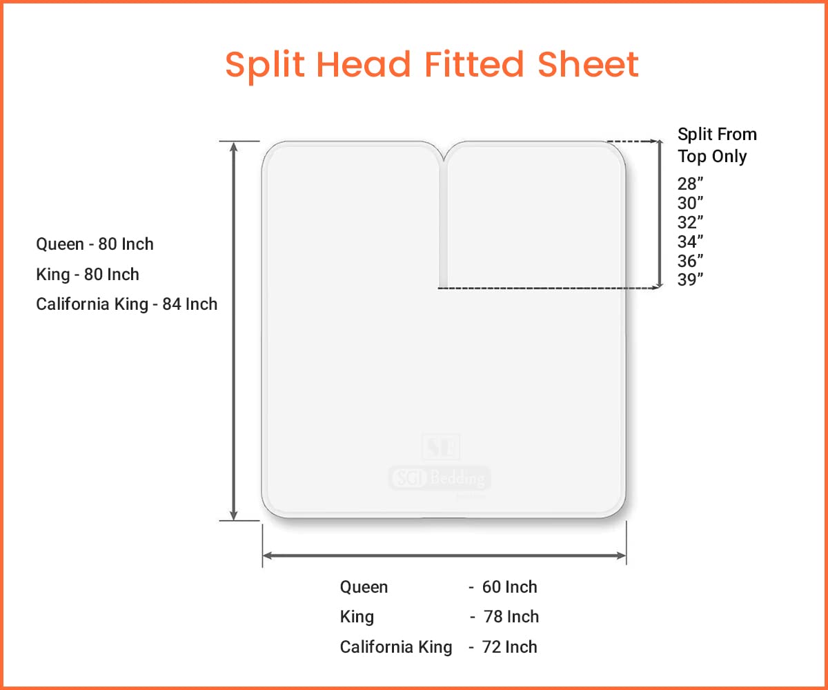 Premium 1000 Thread Count Egyptian Cotton Split King Sheet Set - 28