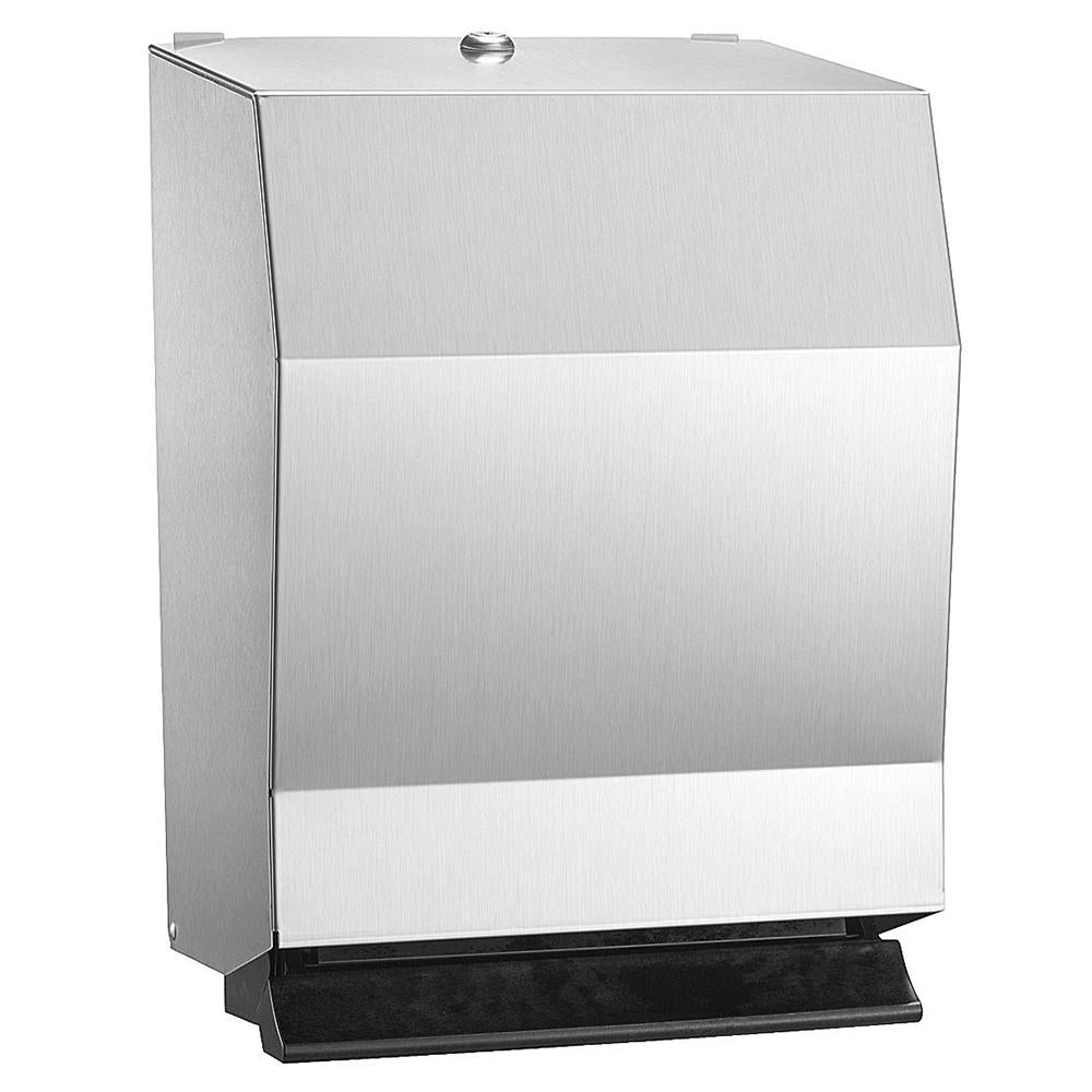 Bradley 2482 1100 Commercial Roll Towel Dispenser - Surface Mounted Push Bar Hand Dryer for Restrooms, Kitchens & Public Spaces