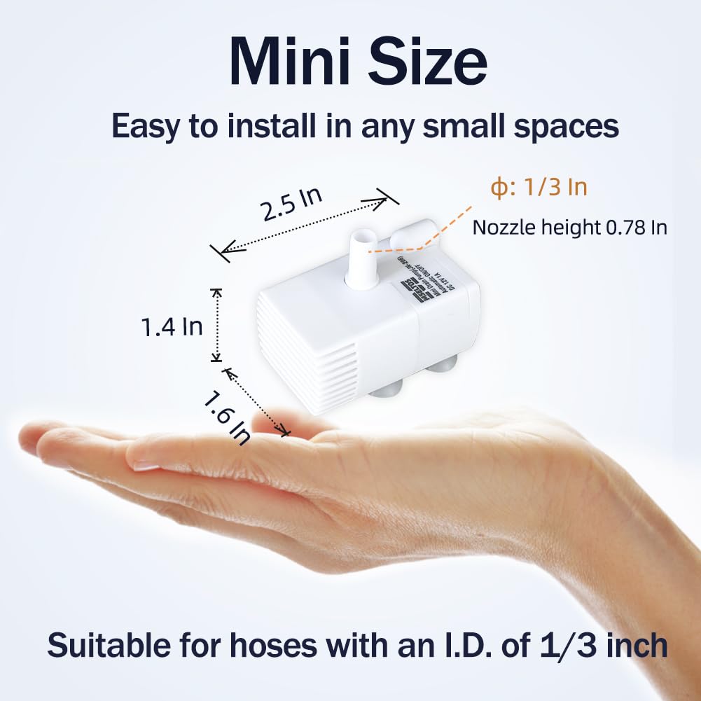 Automatic Small Sump Pump with Water Sensor - 5 FT Lift 55 GPH 115V/230V Mini Condensate Pump with Float Switch - Water Removal for Dehumidifier, Air Conditioner, Ice Maker, Basement - Auto On/Off - Perfect for Home, RV, and Commercial Use