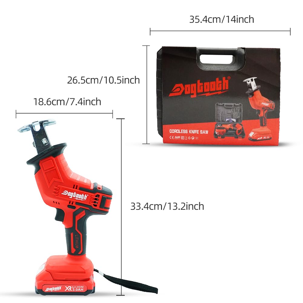 21V Cordless Saber Saw - Wood & Metal Cutter, Variable Speed for DIY Projects