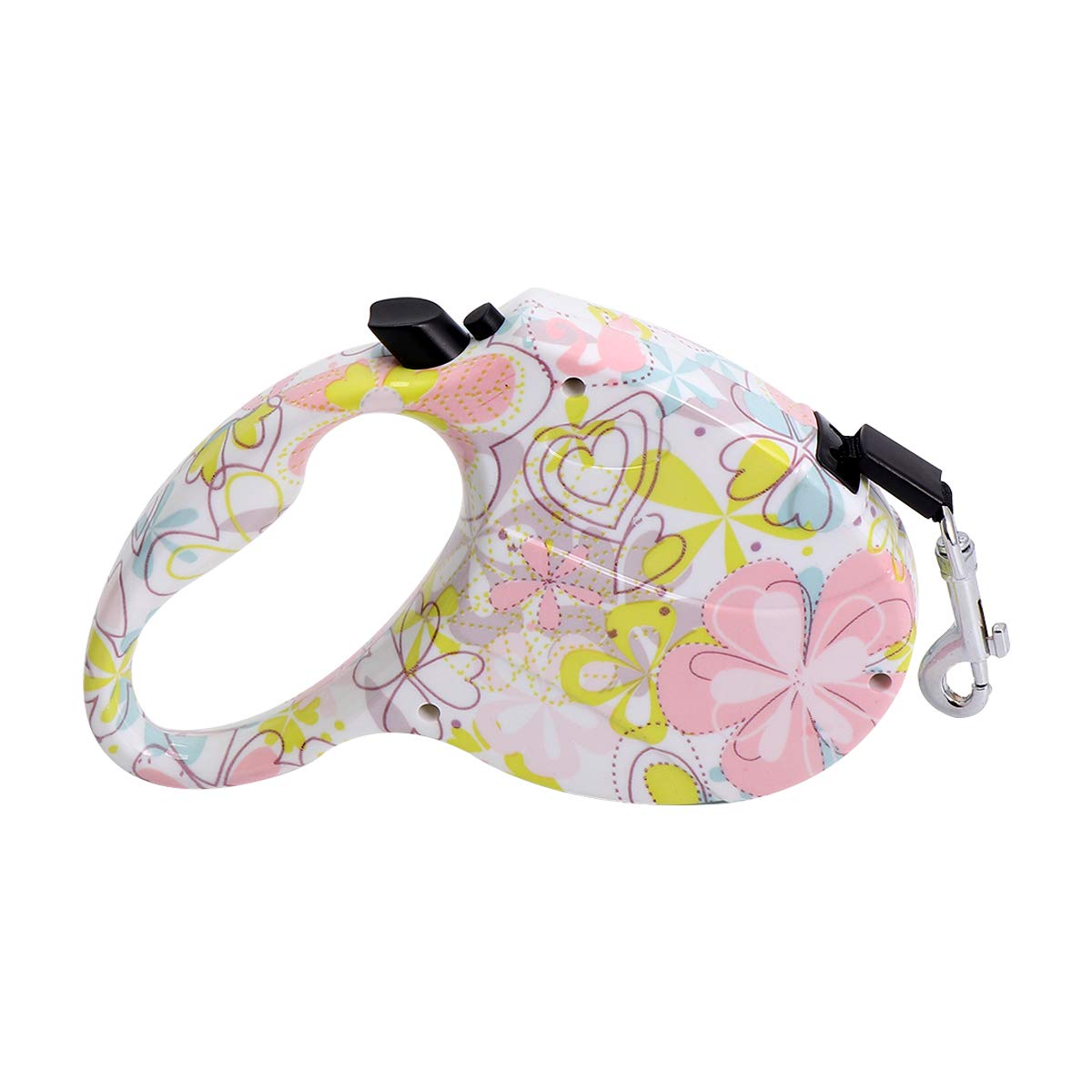 **Scicalife Automatic Retractable Dog Leash - 16.4ft (5m) Hands-Free Walking Rope for Small & Medium Dogs & Cats (Daffodil Pattern) - Perfect for Park Walks, Jogging & Outdoor Adventures**