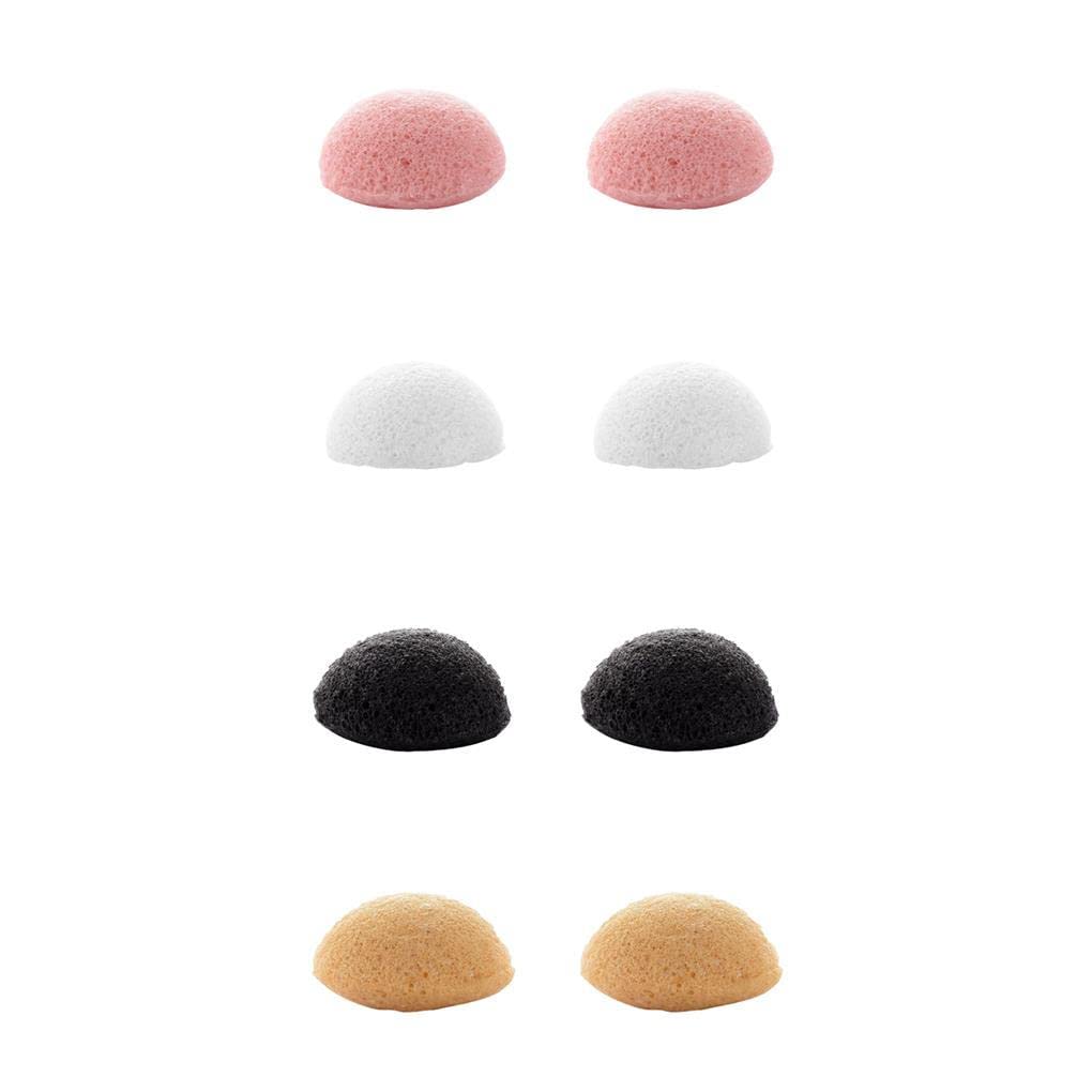 YUSSEQDD 8-Pack Exfoliating Face Sponge Set - Deep Cleansing, Whitening & Pore Minimizing - Reusable Facial Cleansing Pads for Home & Travel - Perfect for Skincare Routine, Makeup Removal & Daily Cleansing
