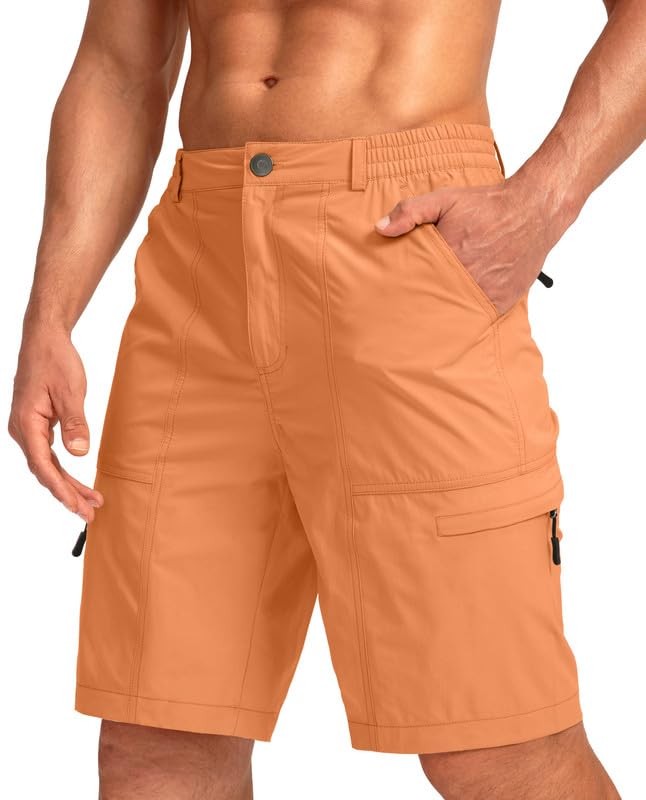 Viodia Men's Hiking Cargo Shorts - Quick Dry Lightweight Stretch Shorts with 6 Pockets for Outdoor, Fishing, Golf & Summer Activities | Perfect for Camping, Travel & Casual Wear