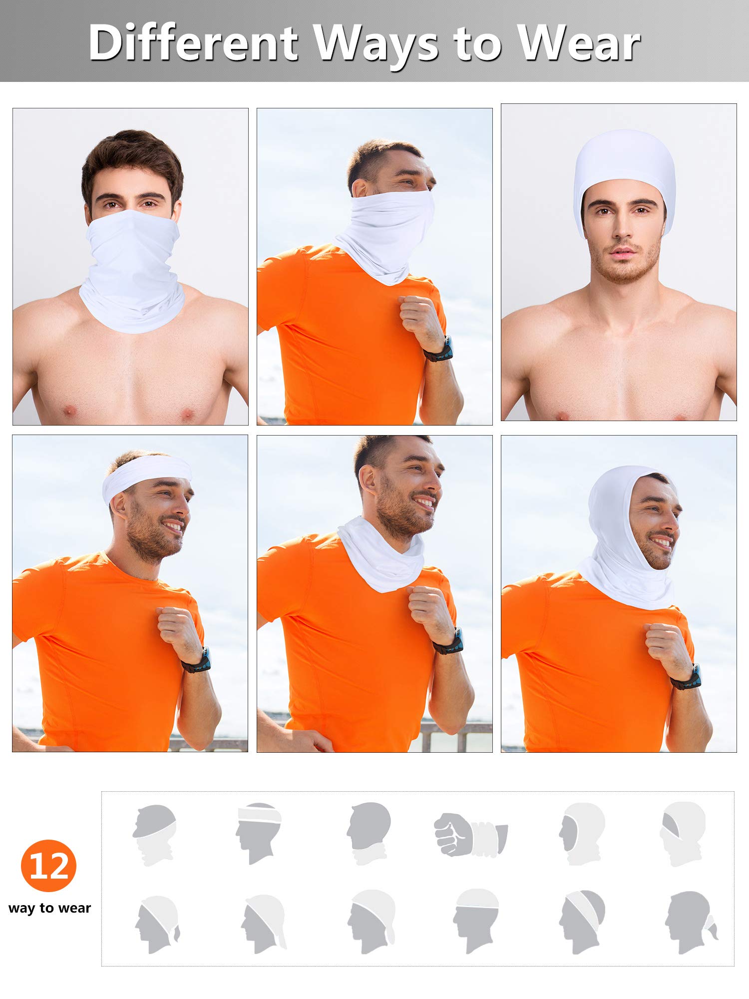 Breathable Summer Balaclava for Men - UV Protection Face Cover Scarf & Neck Gaiter for Cycling, Running, Hiking - Lightweight Sun Shield for Outdoor Sports & Daily Use