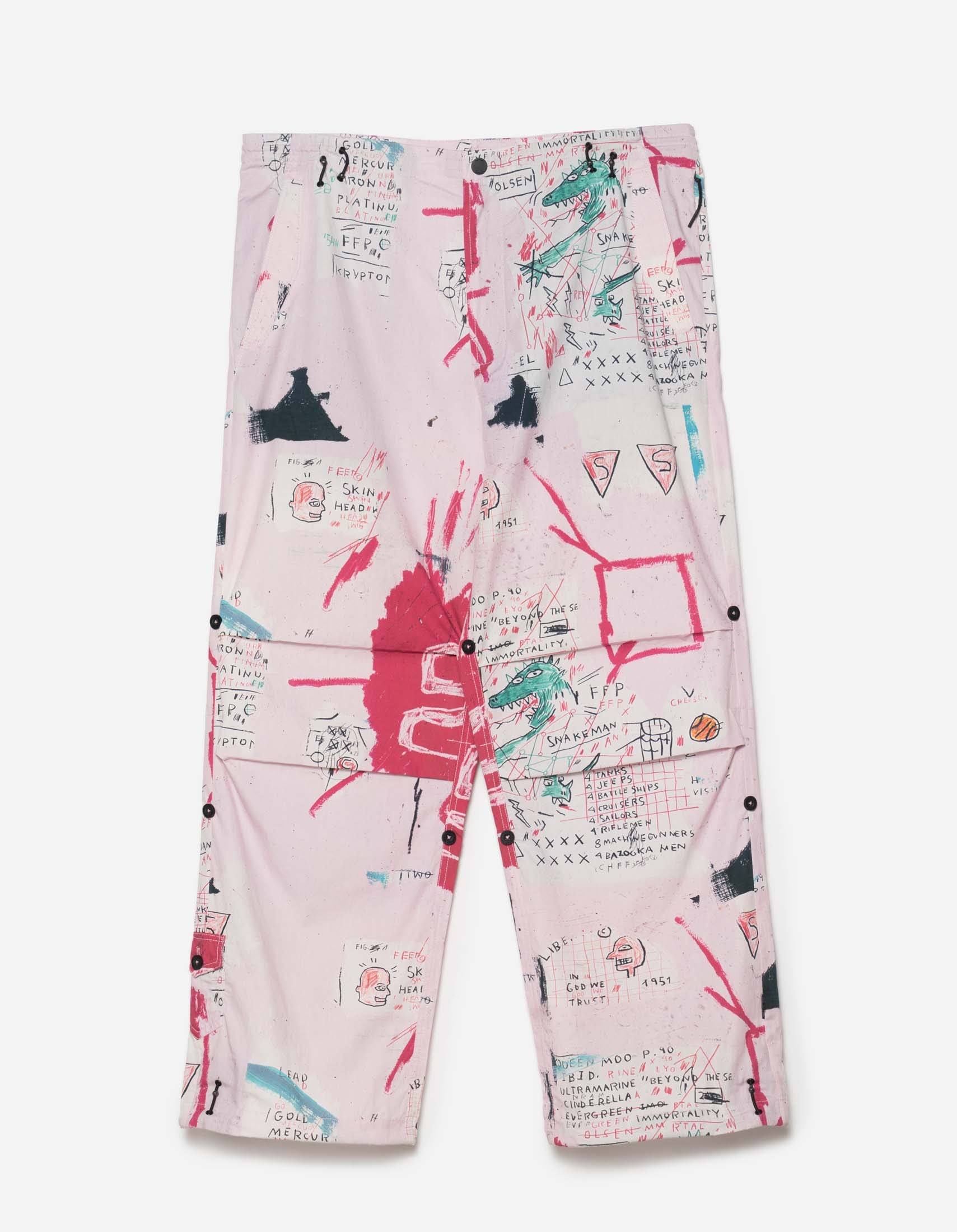1488 Basquiat Year of the Snake Sweatpants - Pink Hip Hop Streetwear for Men & Women | Perfect for Casual Wear, Gym, and Lounge