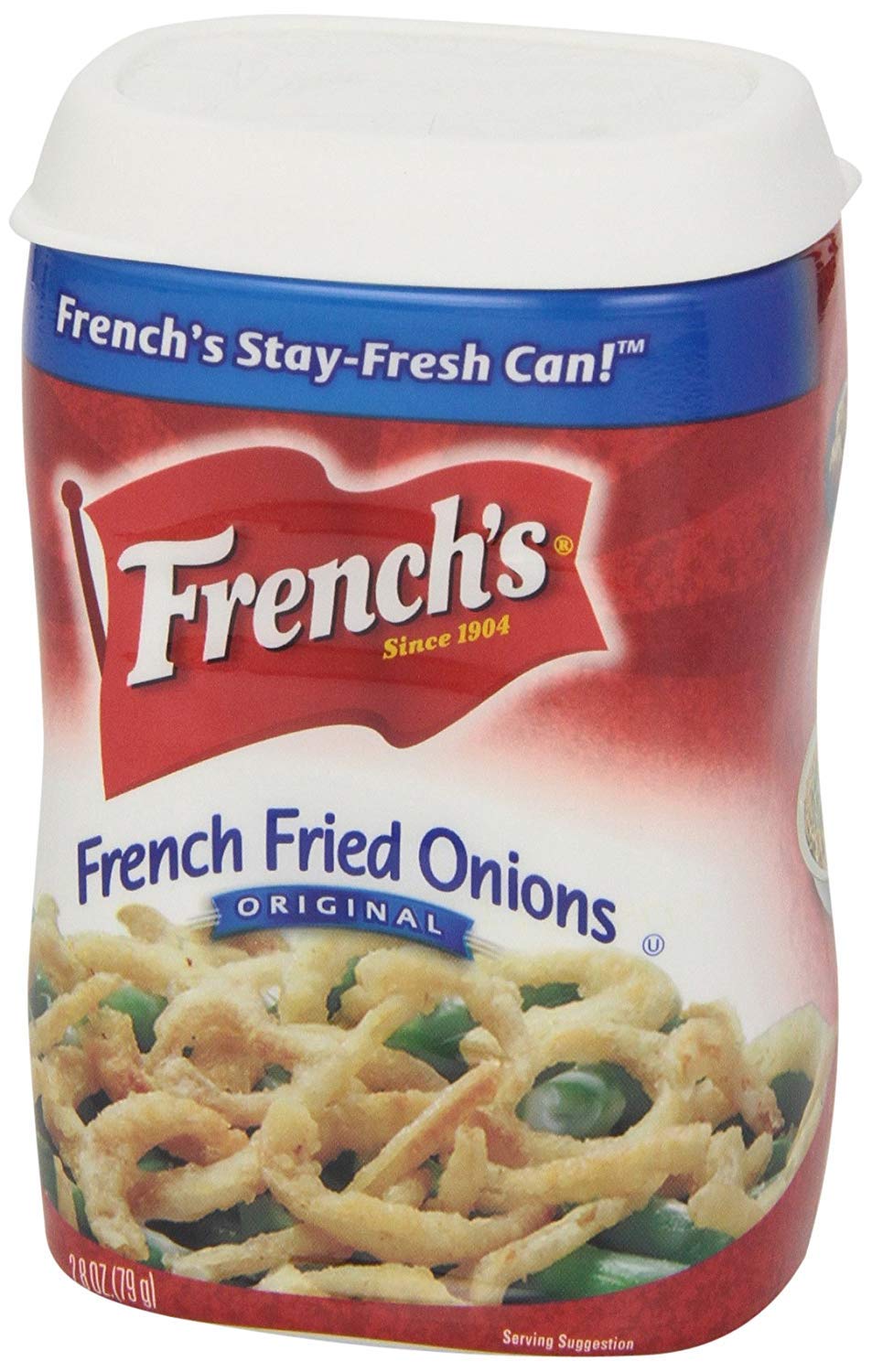 French's Original Crispy Fried Onions, 2.8 oz (Pack of 2) - Gluten Free Topping for Salads, Casseroles & Burgers - Perfect for Green Bean Casserole & Thanksgiving Dishes